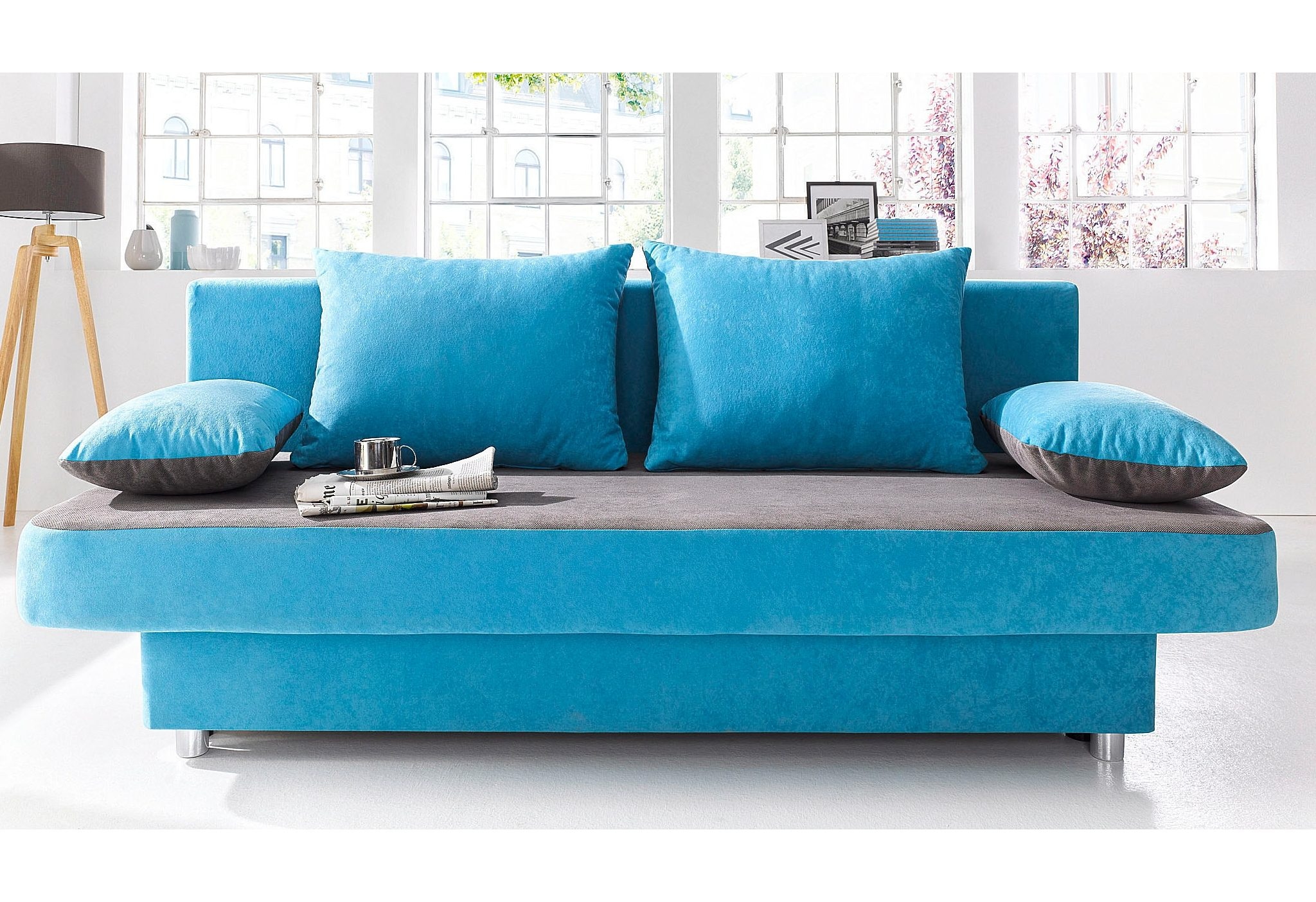 COLLECTION AB Schlafsofa »Ulla inkl. Bettfunktion und Bettkasten«, Schlafsofa,Bettfunktion,Bettkasten,inkl. Rückenkissen,Armlehnekissen