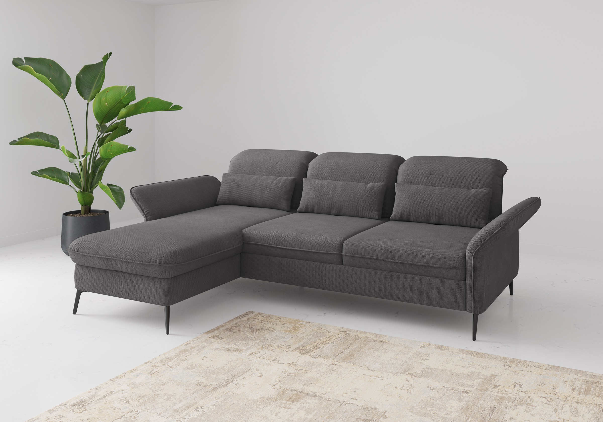 sit&more Ecksofa »Emely«, mit Sitztiefenverstellung optional mit Bettfunkti günstig online kaufen
