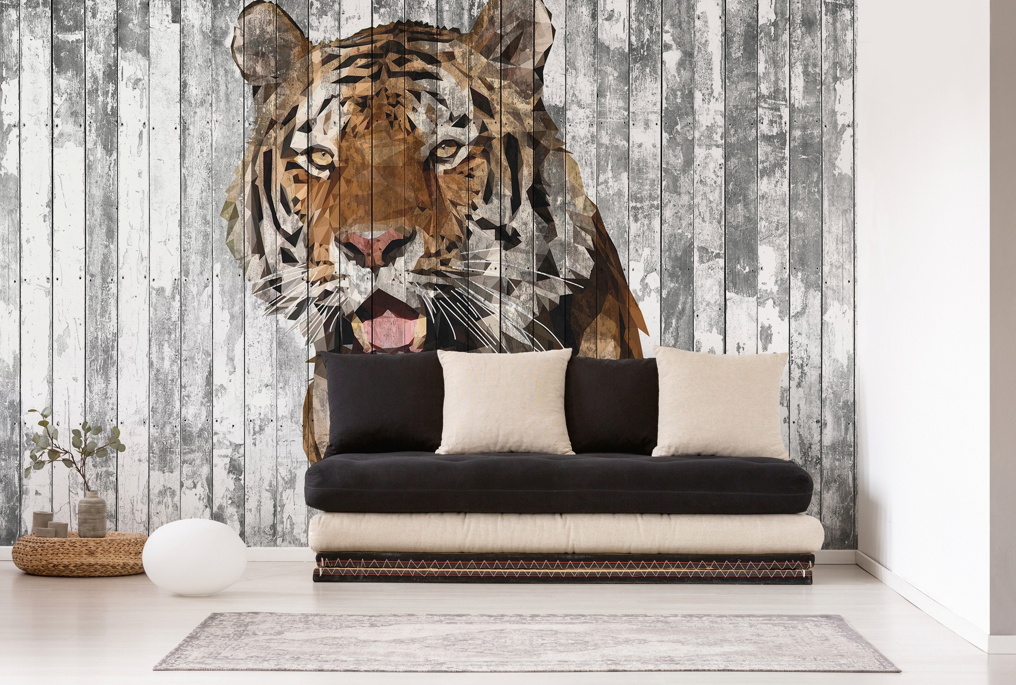 Architects Paper Fototapete »Atelier 47 Polygon Tiger 2« Holz glatt Vlies, günstig online kaufen