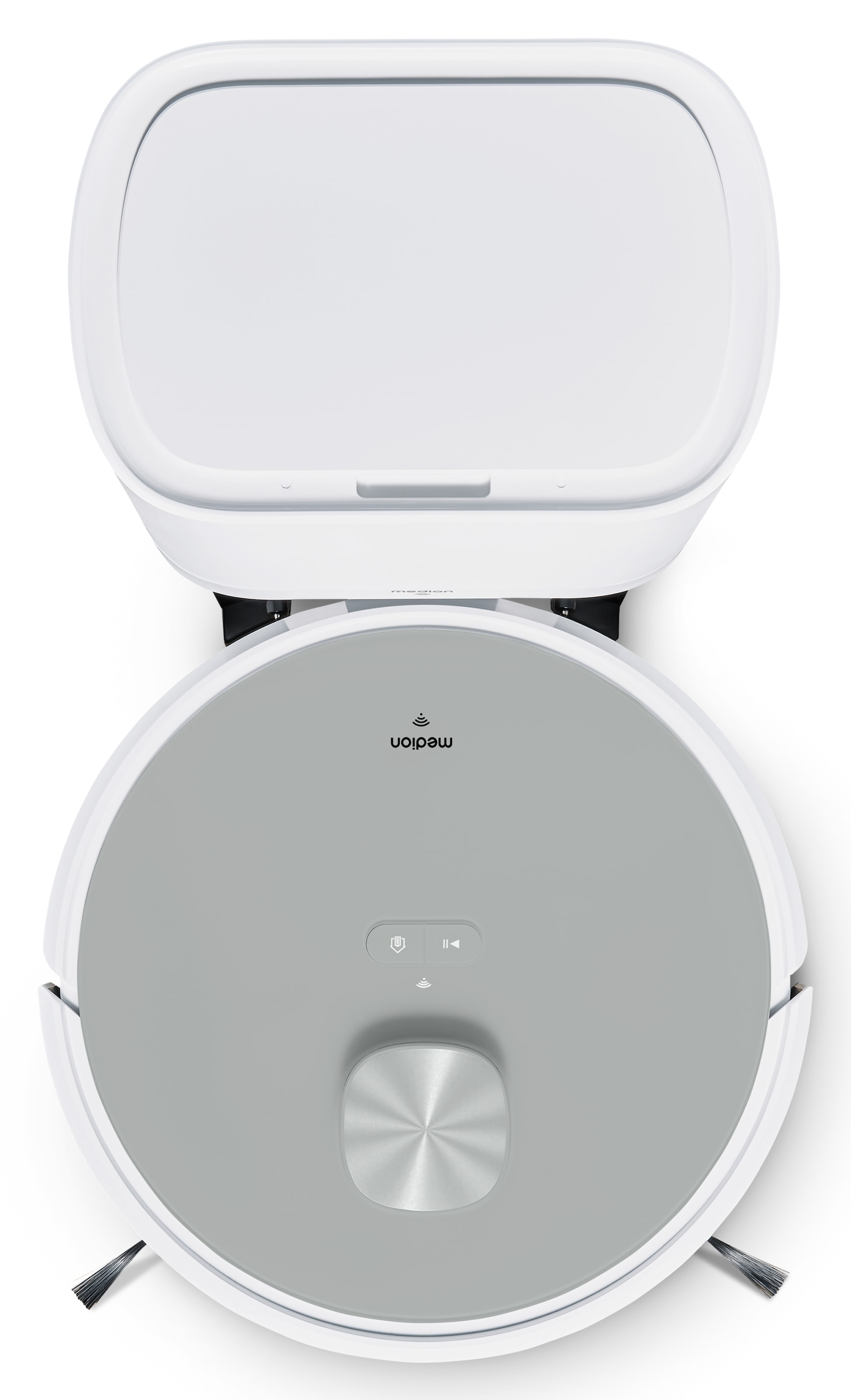 Medion® Nass-Trocken-Saugroboter »X21 SW+ (MD 11500), Absaugstation, Lasernavigation, 3 kPa Saugleistung«, App- und Sprachsteuerung, raumspezifische Reinigung, Verbotszonen