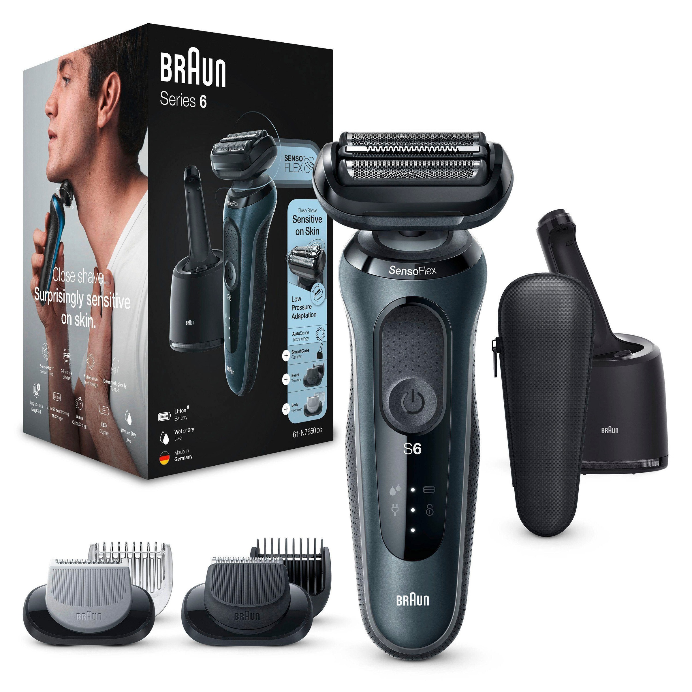 Braun Elektrorasierer »Series 6 61-N7650cc«, Smart Care Center, 2 St. Aufsätze,... kaufen