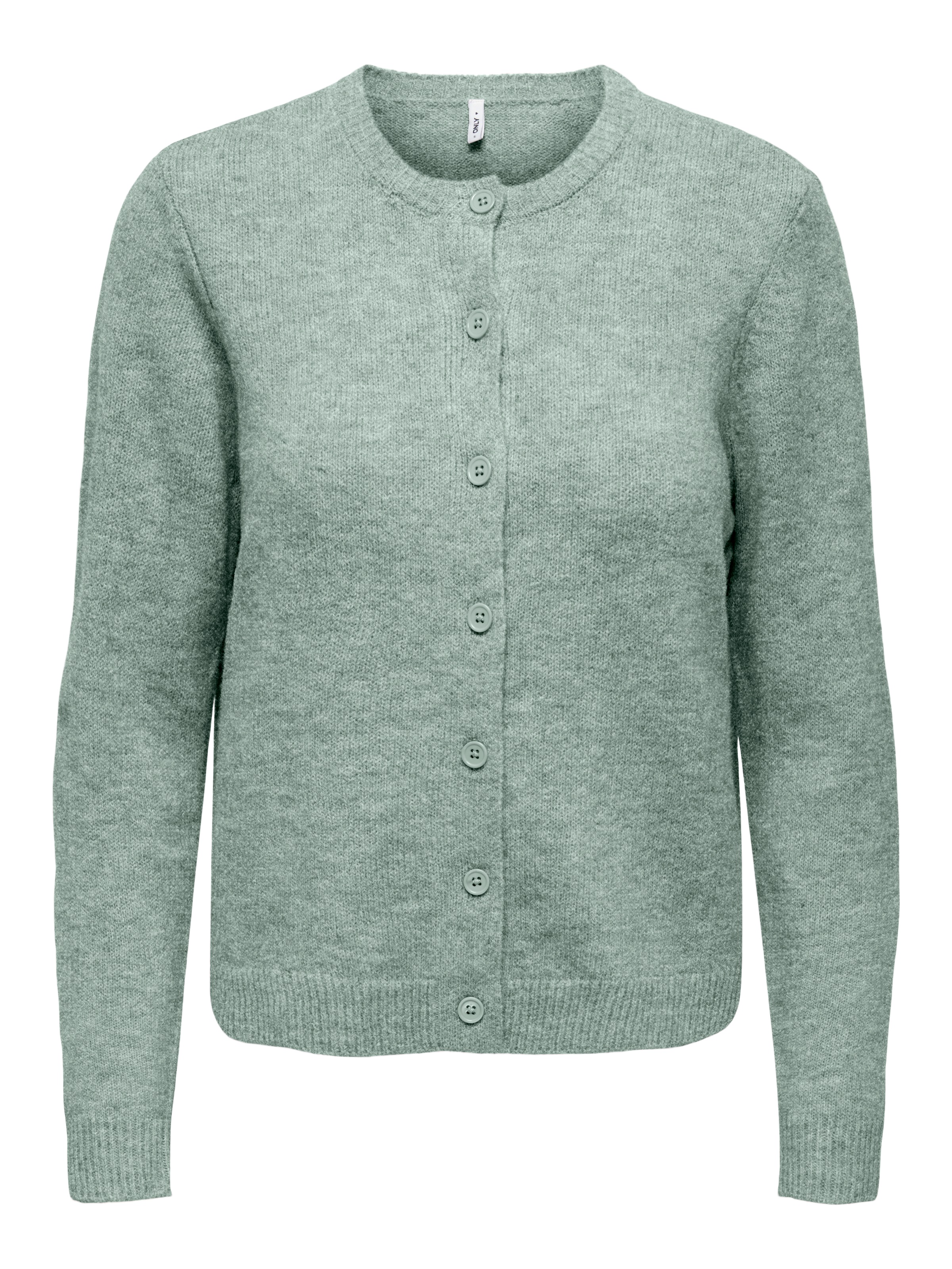 ONLY Strickjacke »ONLOLIVIA LS O-NECK CARDIGAN CC KNT« Materialmix, regular fit