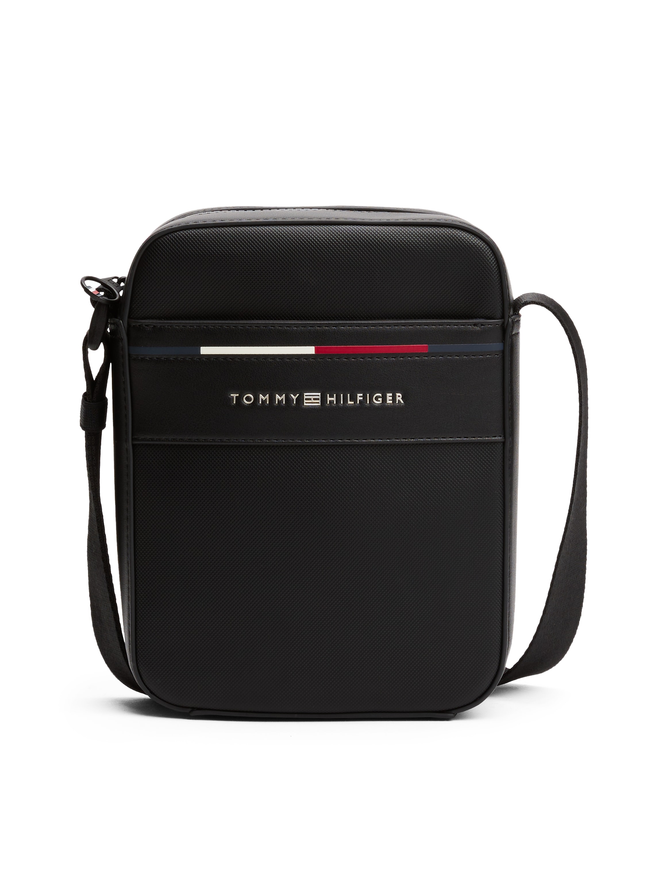 Tommy Hilfiger Umhängetasche »TH FOUNDATION MINI REPORTER«, Men Messanger Bag, Schultertasche mit farbigen Akzenten