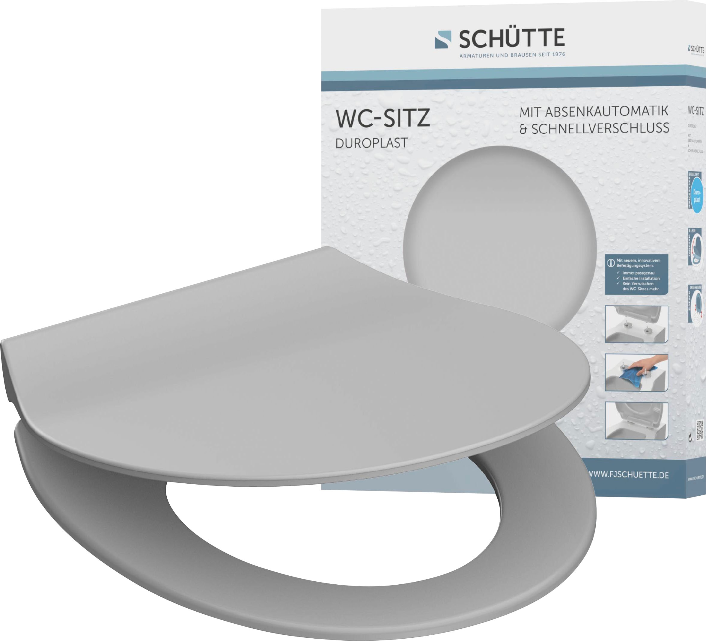 Schütte WC-Sitz "SLIM", Duroplast, Absenkautomatik, Schnellverschluss, beso günstig online kaufen