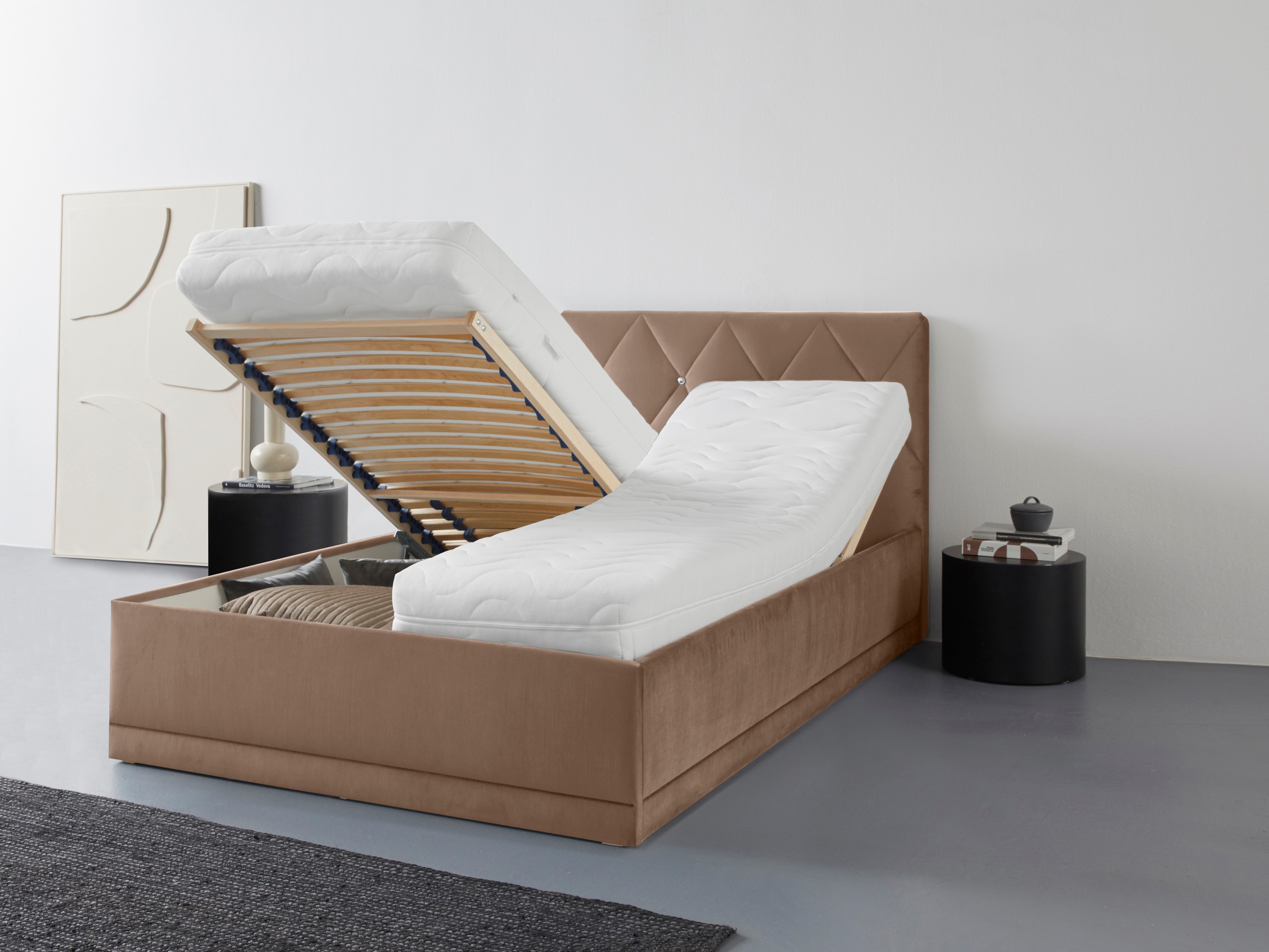 Westfalia Schlafkomfort Polsterbett "Adamas", auch mit Bettkasten, Knopfhef günstig online kaufen