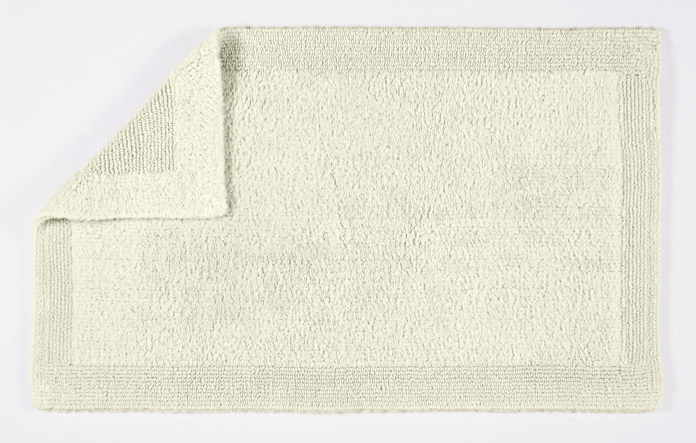 my home Badematte »Kapra, Badvorleger, Badezimmer Teppich«, beidseitig nutzbar-fußbodenheizungsgeeignet-strapazierfähig, mit Bordüre, Badteppich, Badematte, Baumwolle