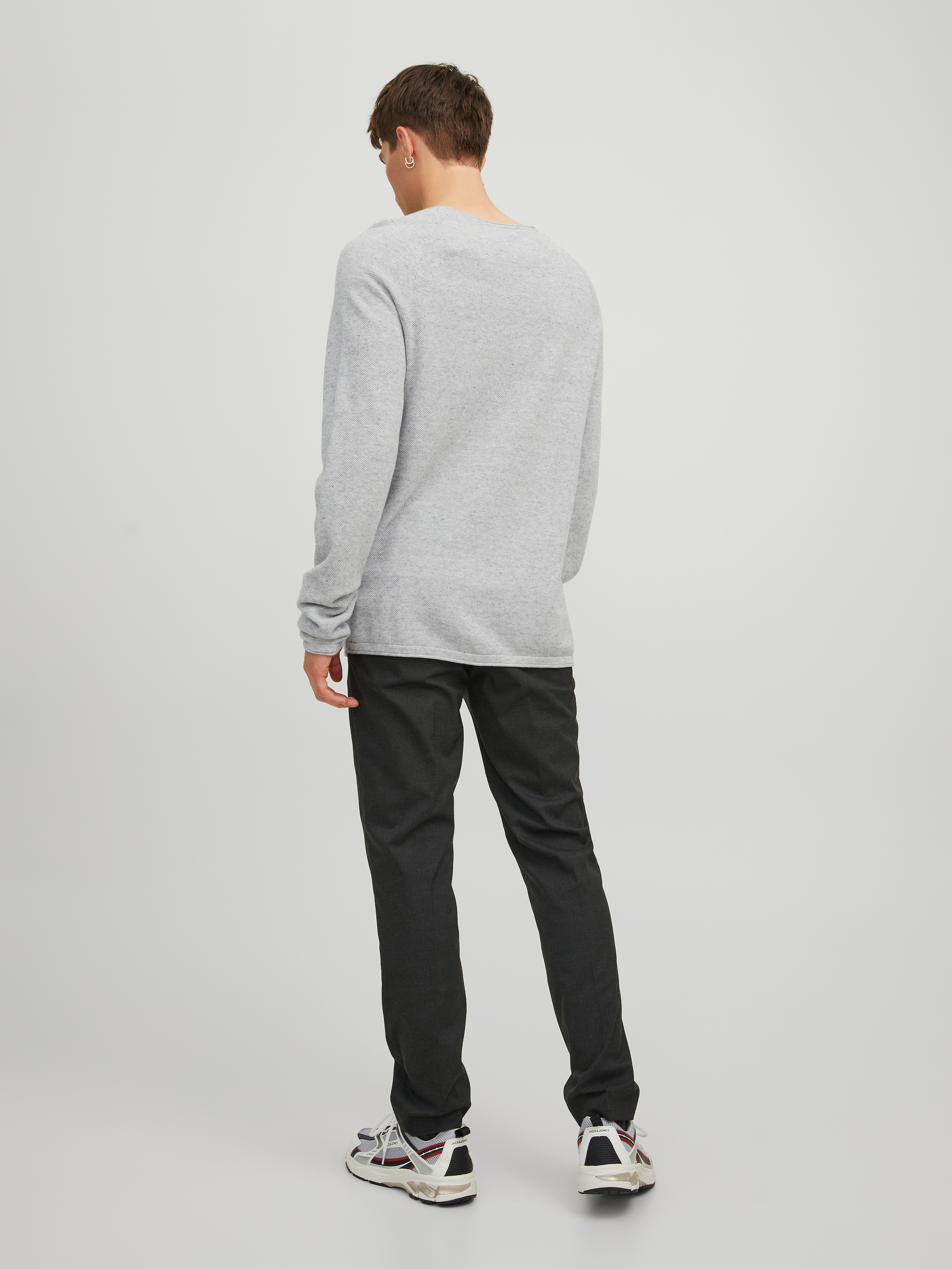 Jack & Jones Rundhalspullover »JJEHILL Pullover mit angenehmem Tragegefühl« Modisch, schmal, Baumwolle, Rundhals