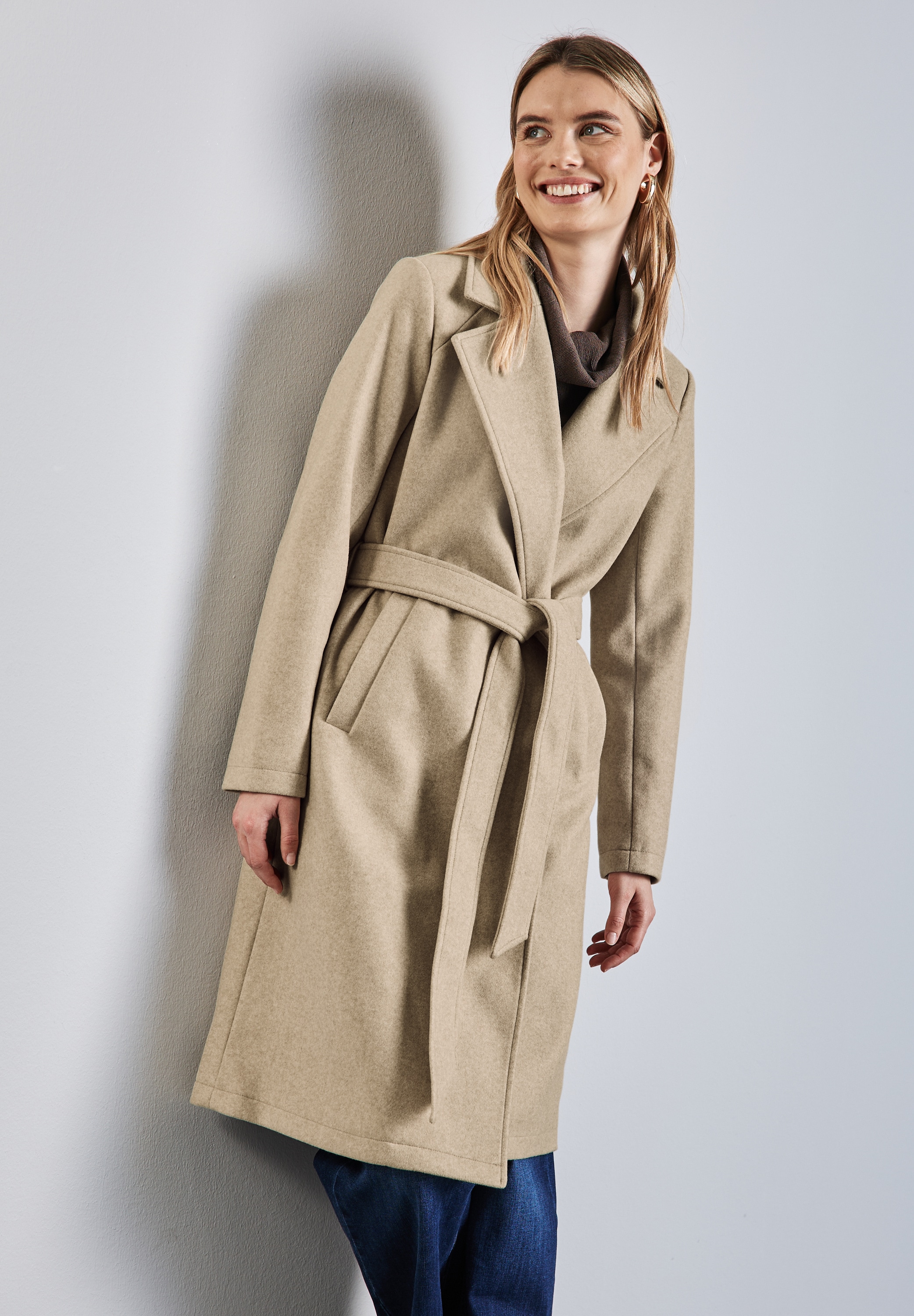 STREET ONE Kurzjacke, mit Gürtel zum Taillieren