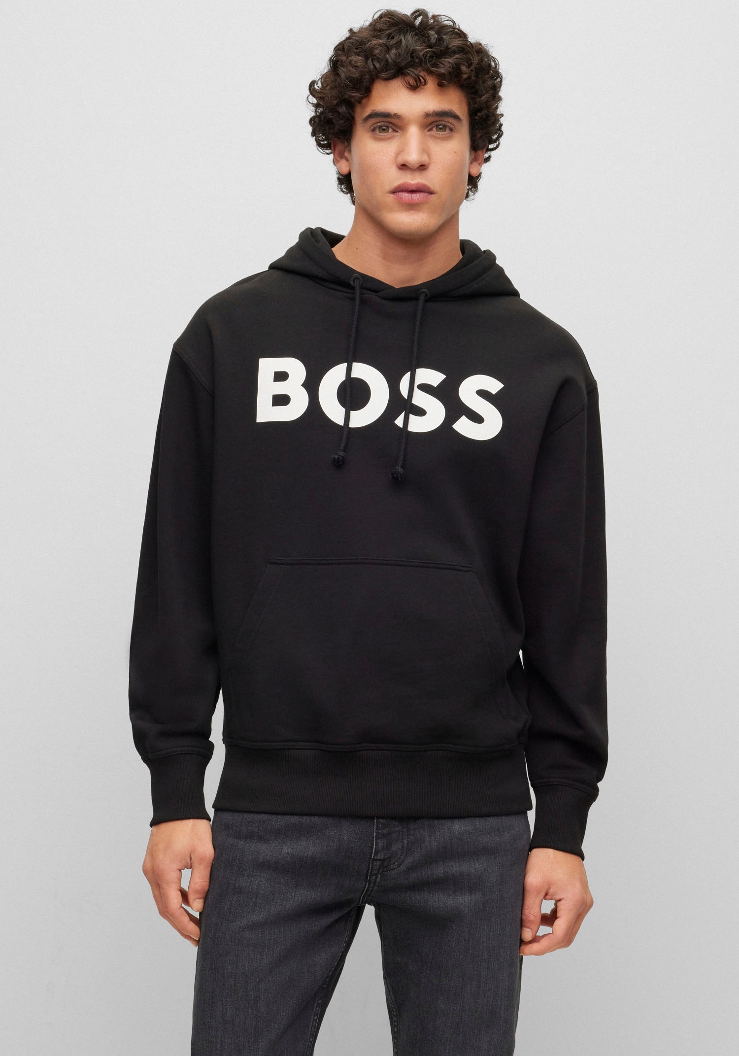 BOSS ORANGE Sweatshirt »WebasicHood«, mit weißem Logodruck online bestellen