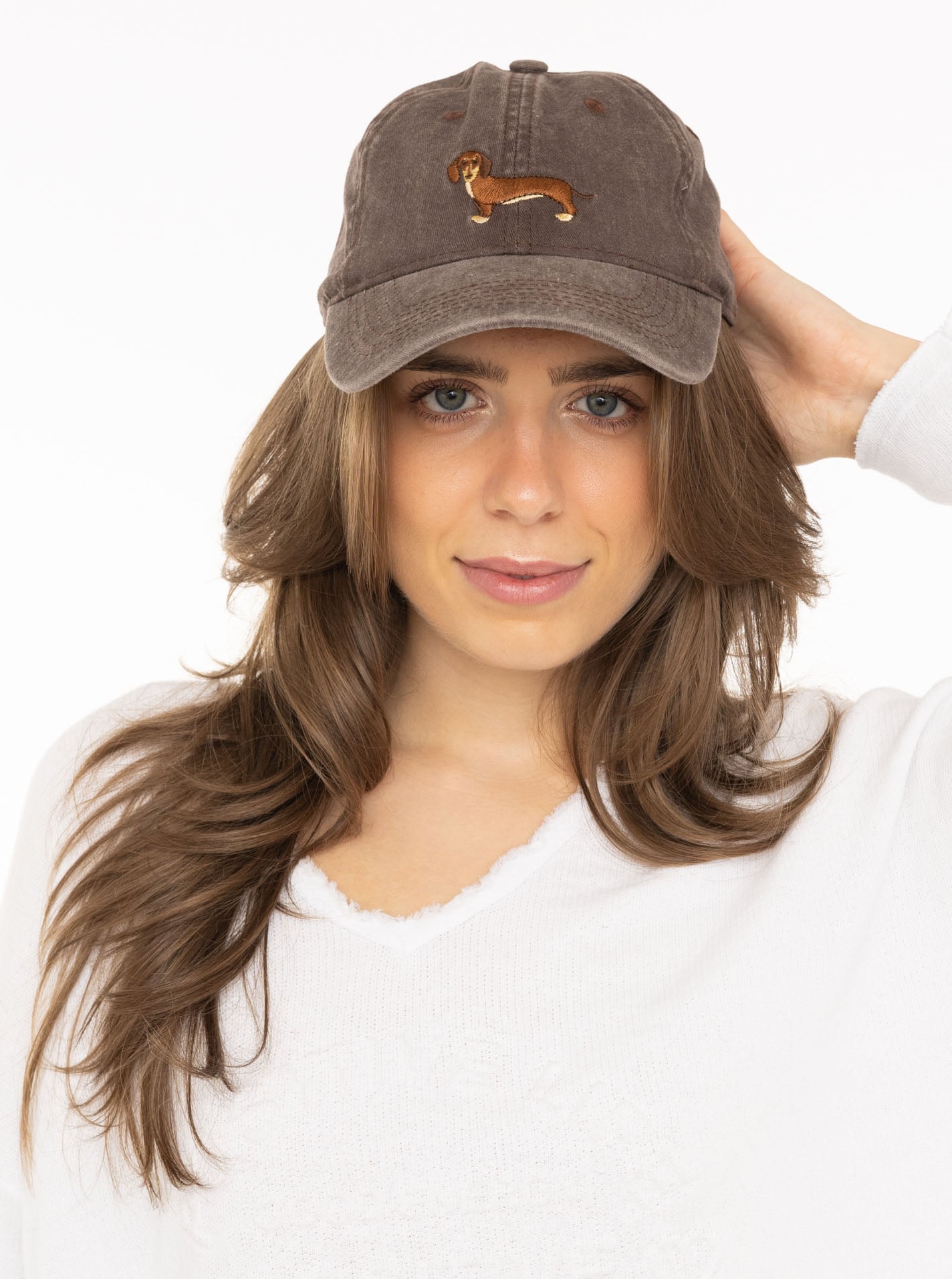 Zwillingsherz Baseball Cap »"Dackel"« Dackelmotiv gestickt, moderner Vintage Look