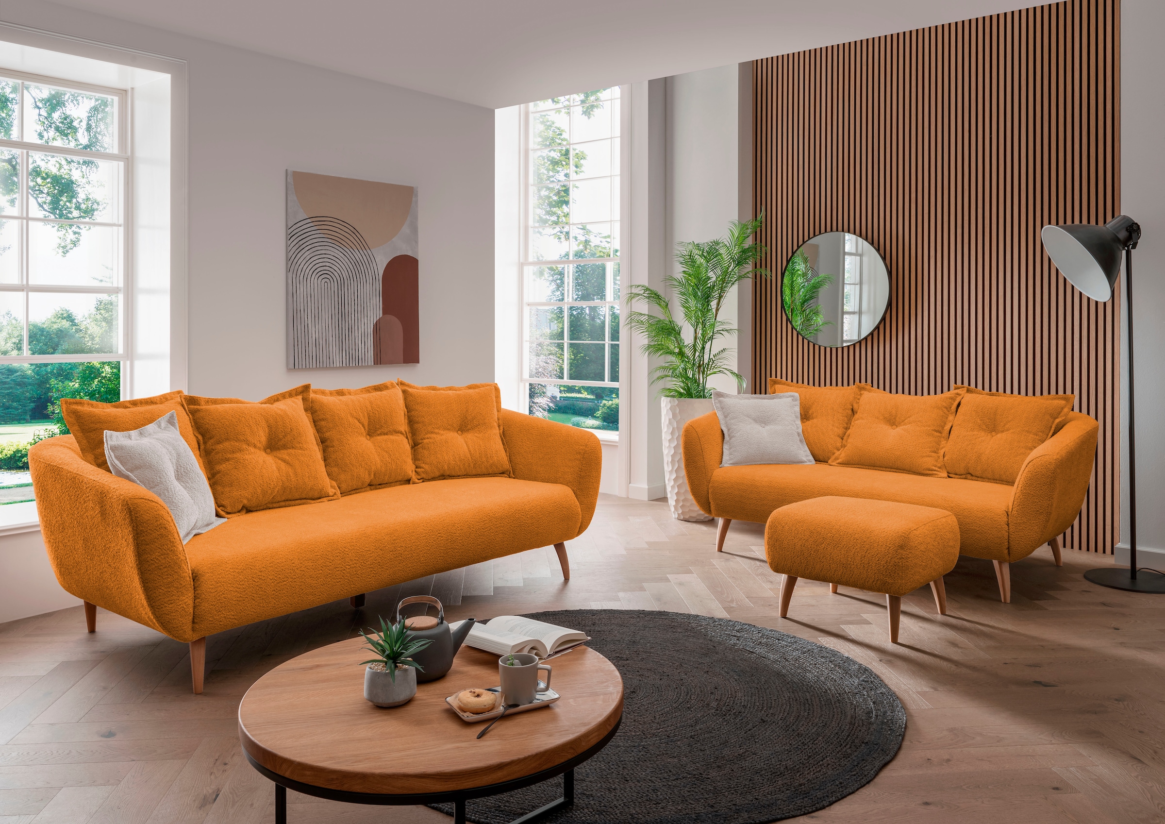 Home affaire Hocker »Baggio«, mit Holzfüßen