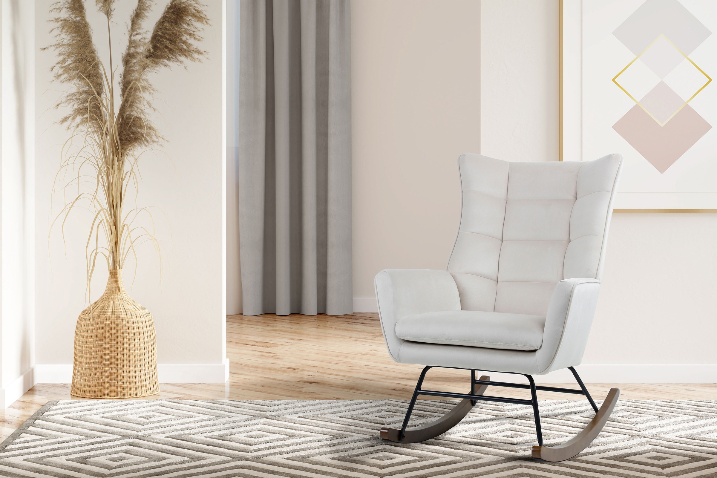 Kayoom Schaukelstuhl »Bryana 125, Relaxstuhl zum Schaukeln, Metallgestell m günstig online kaufen