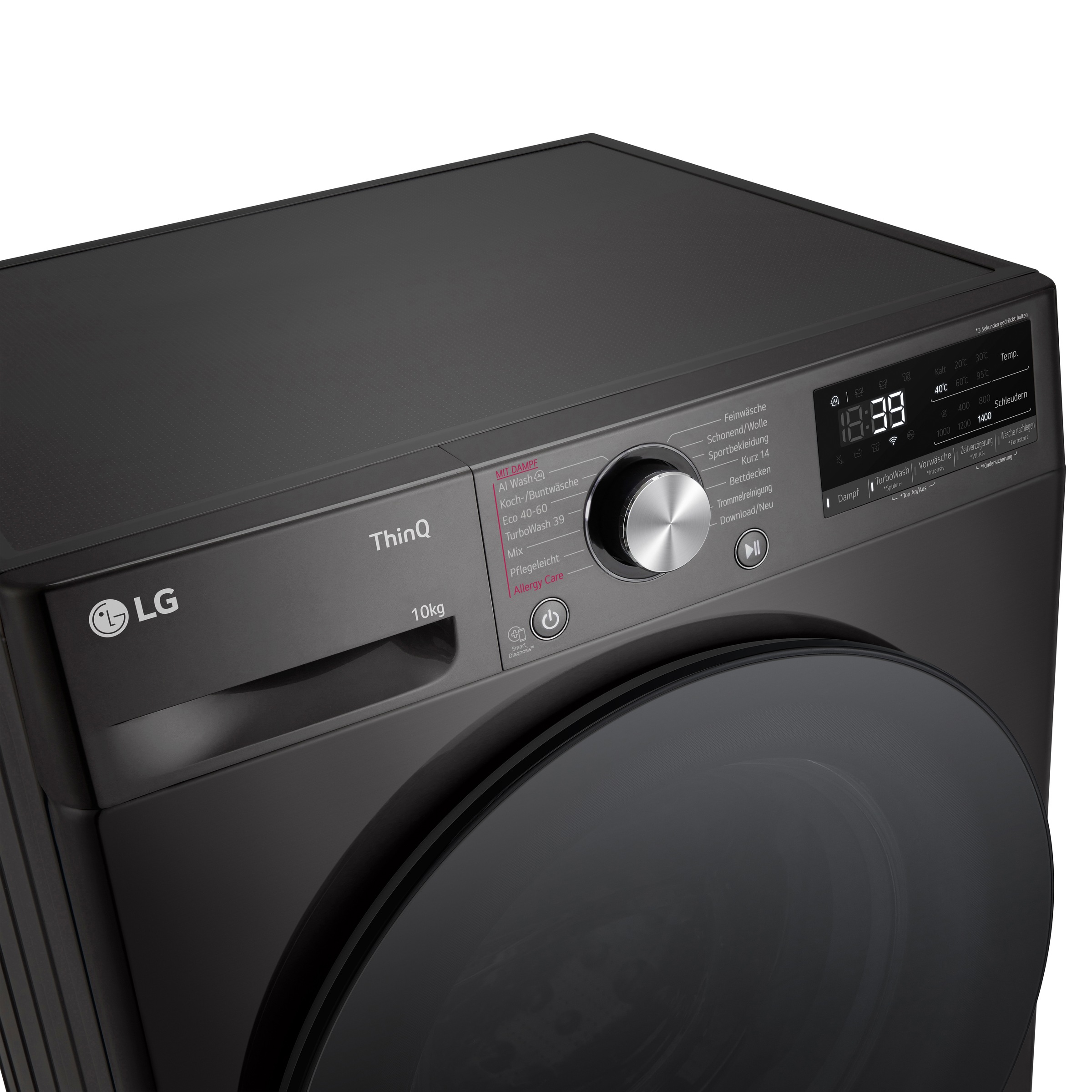 LG Waschmaschine »F4WR700YB«, 10 kg, 1400 U/min, AI Wash, ThinQ App inkl. Programm-Download