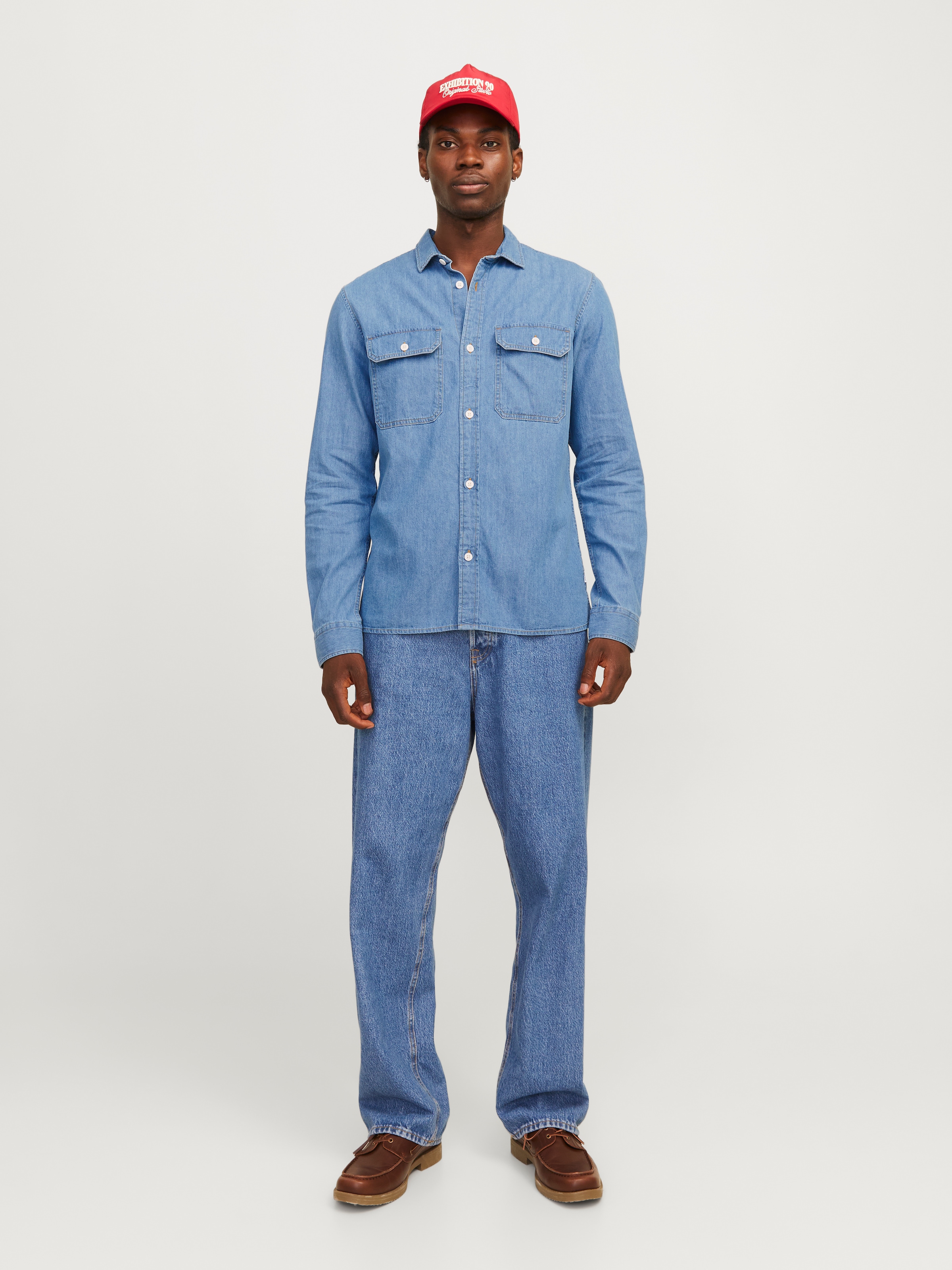 Jack & Jones Langarmhemd »JJETRAVIS SHIRT LS NOOS«, mit Brusttaschen