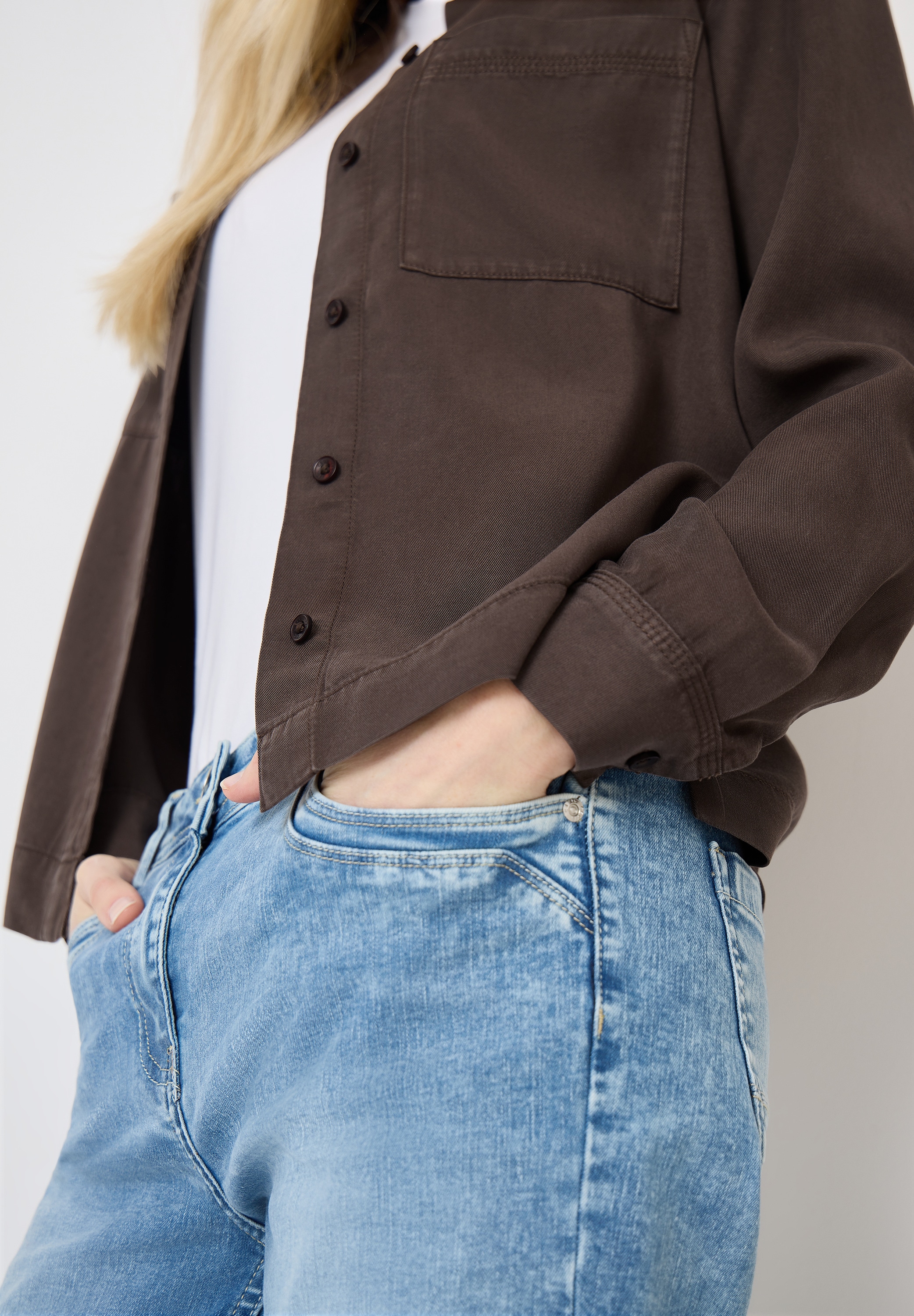 Cecil Langarmbluse aus atmungsaktivem Lyocell