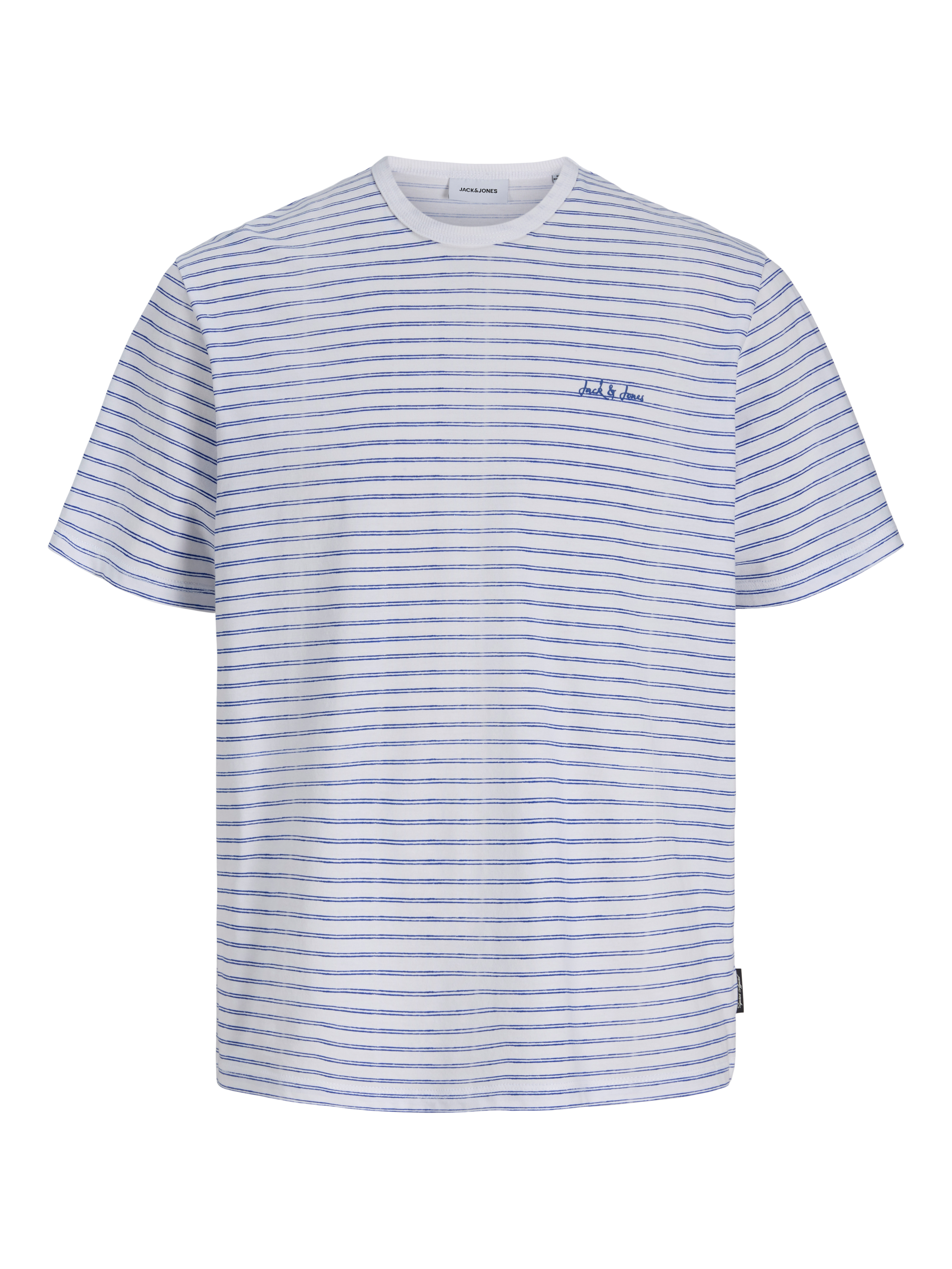 Jack & Jones Junior T-Shirt »JJDEVIN DAYTONA STRIPED TEE SS CN JNR« mit dezenter Logostickerei