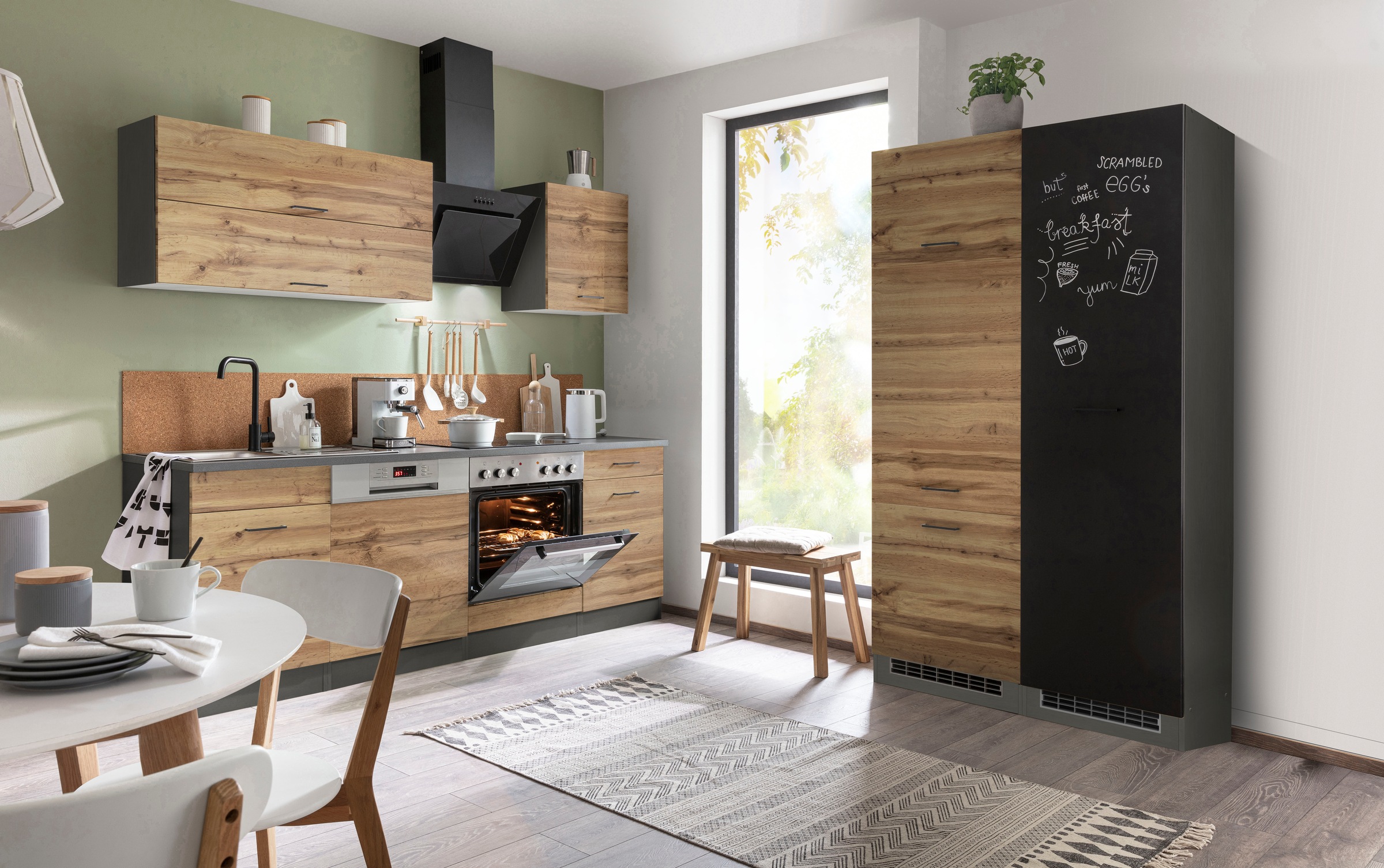 KOCHSTATION Küchenzeile »KS-Trier«, mit E-Geräten, Breite 330 cm