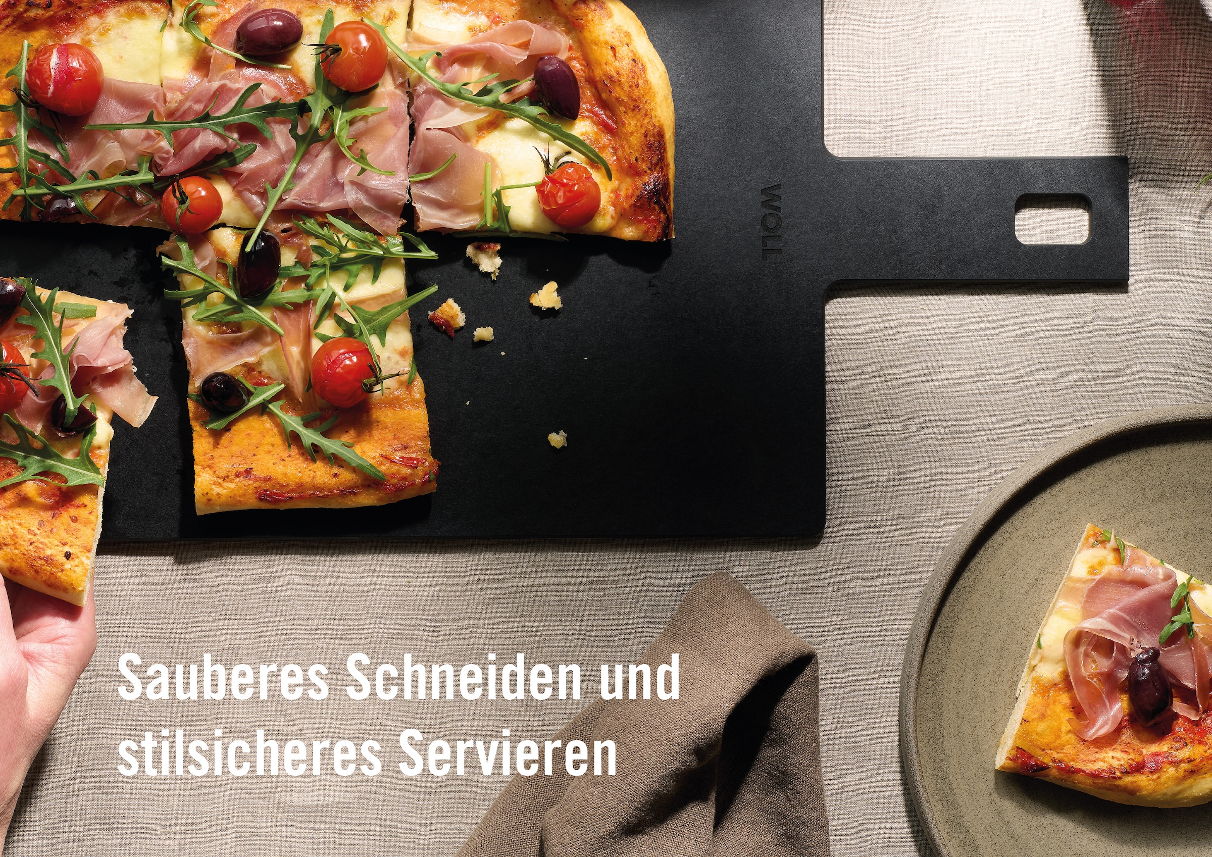 WOLL Schneidebrett »Cut & Serve«, (Set, 4 St.), aus FSC-zertifiziertem Papierverbundstoff