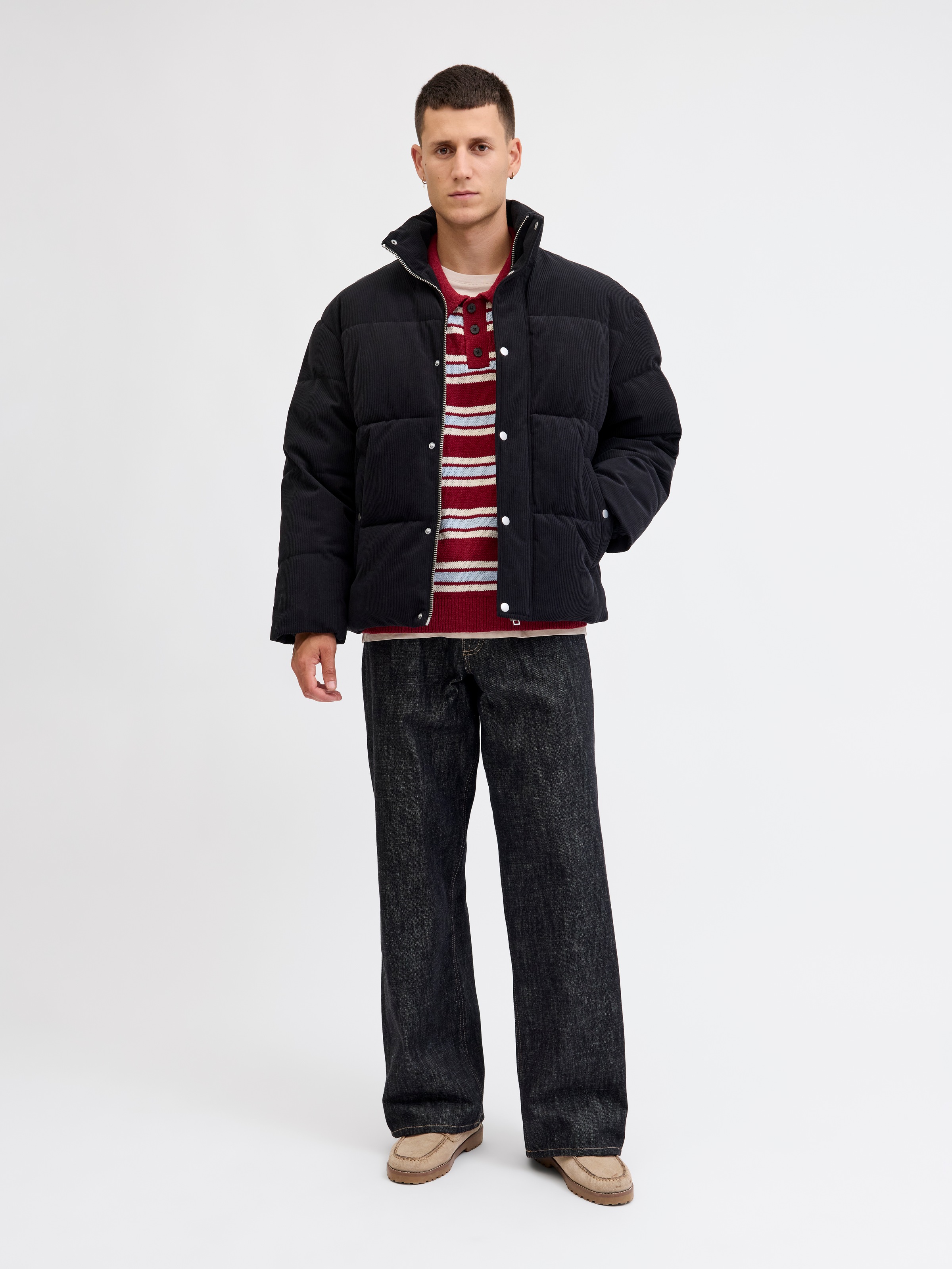Jack & Jones Steppjacke »JORGREENE CORDUROY PUFFER JACKET« ohne Kapuze
