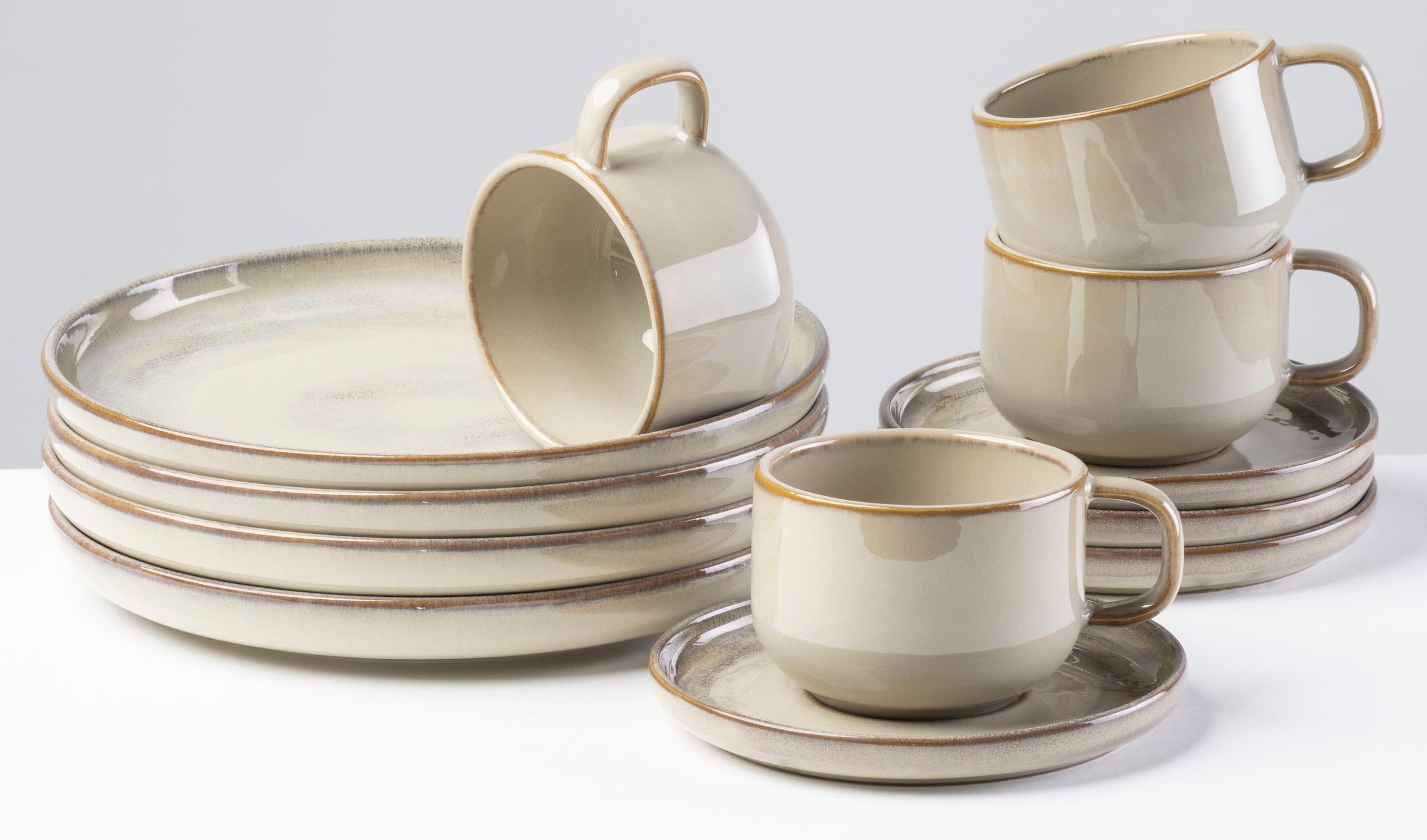 gipfelstück Kaffeeservice »Nebelwald« Scandi-Style, jedes Stück ein Unikat, günstig online kaufen