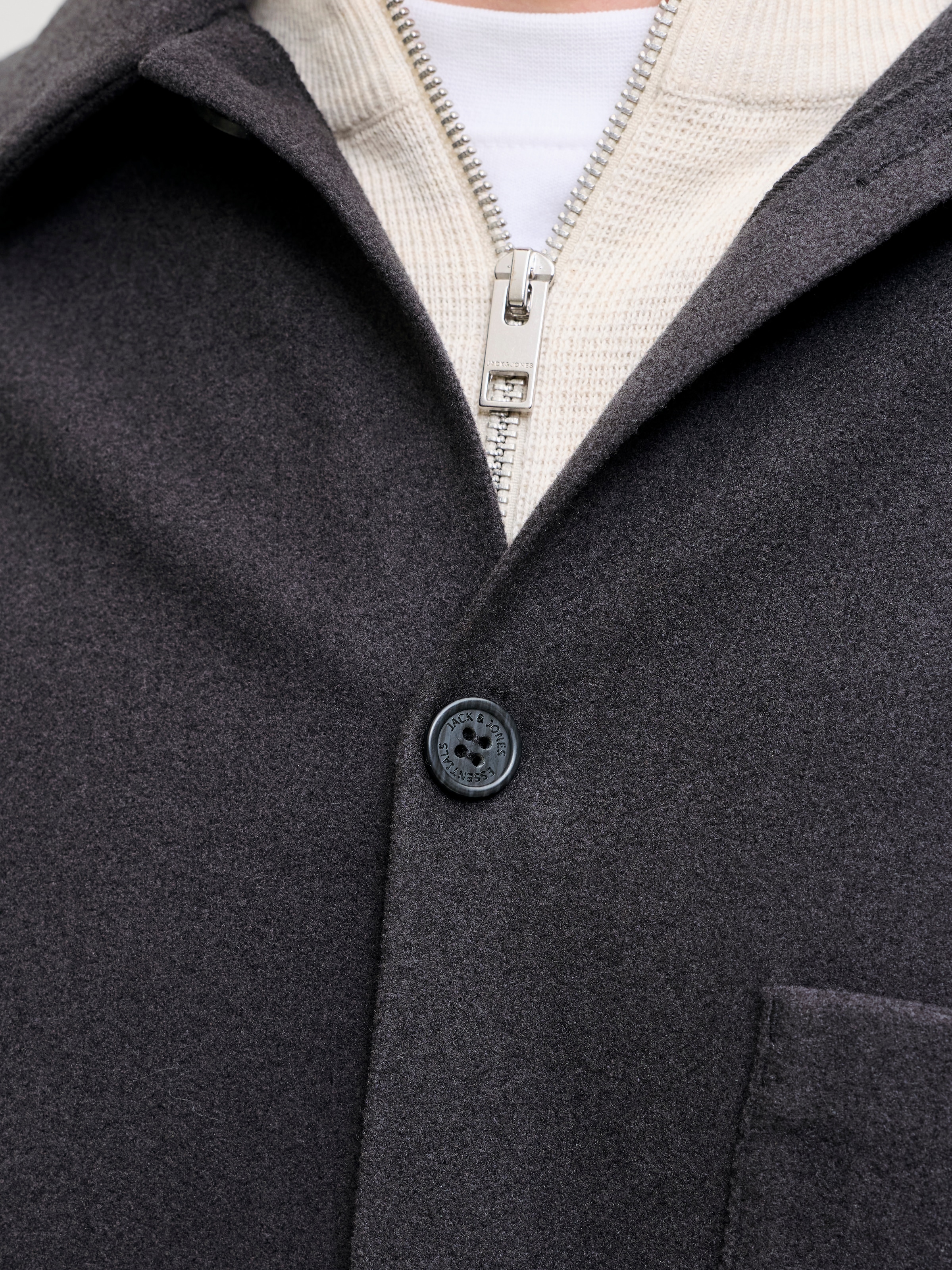 Jack & Jones Langarmhemd »JJEREGENT OVERSHIRT LS SN« Polyester, relaxed fit