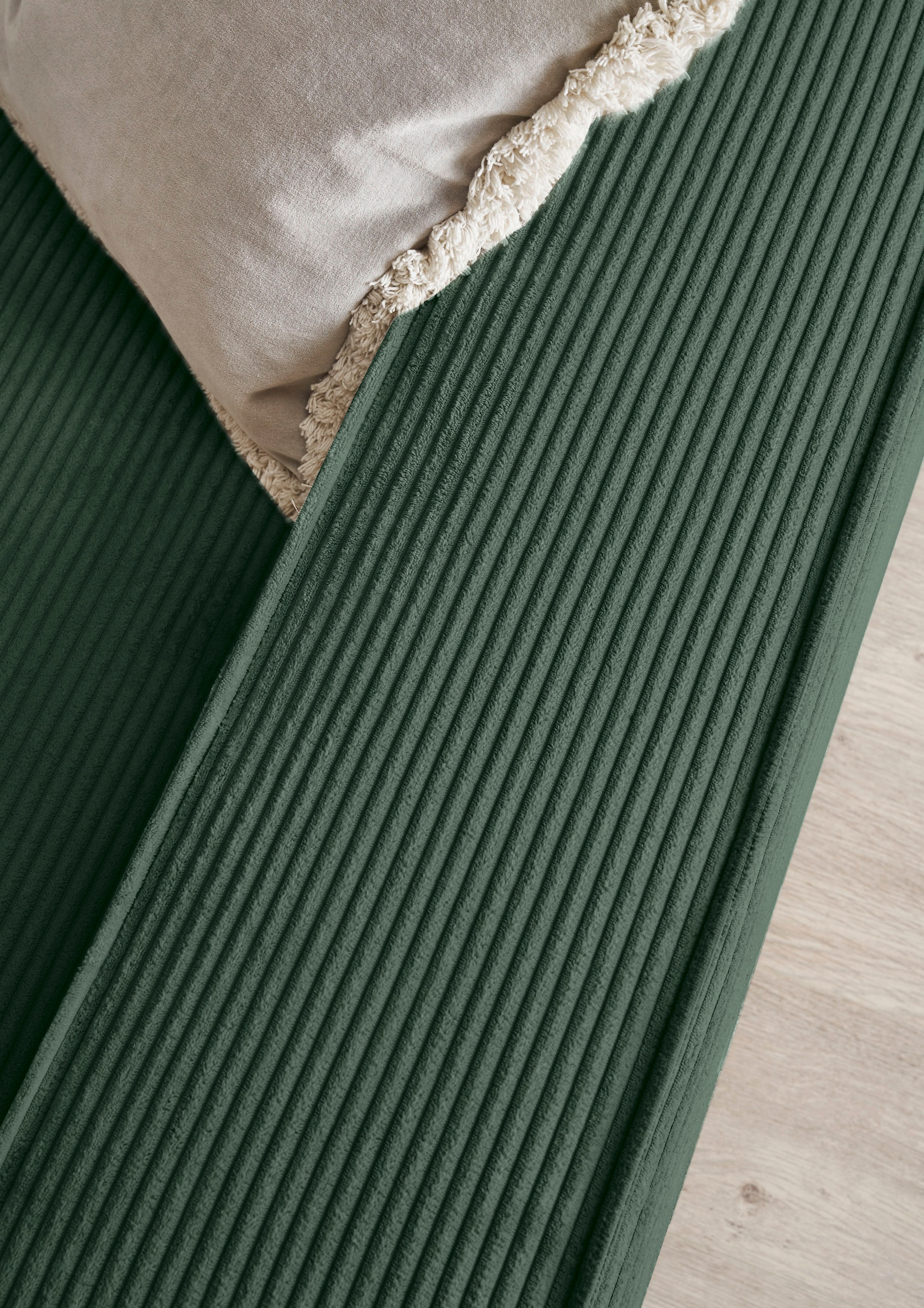 Home affaire Polsterecke »NEU: SHERWOOD XXL tief, L-Form mit Schlaffunktion, Big-Sofa mit Hocker«, (Set, 2 St.), stellbar zum Schlafsofa (Krokodilverbinder), Cord, Leinenoptik