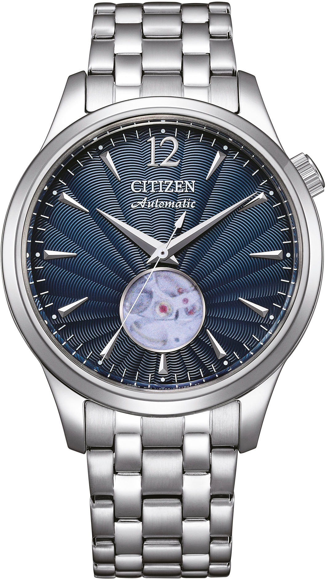 Citizen Automatikuhr »NH9131-73L«, Armbanduhr, Herrenuhr, Damenuhr, offene Unruh, Edelstahlarmband