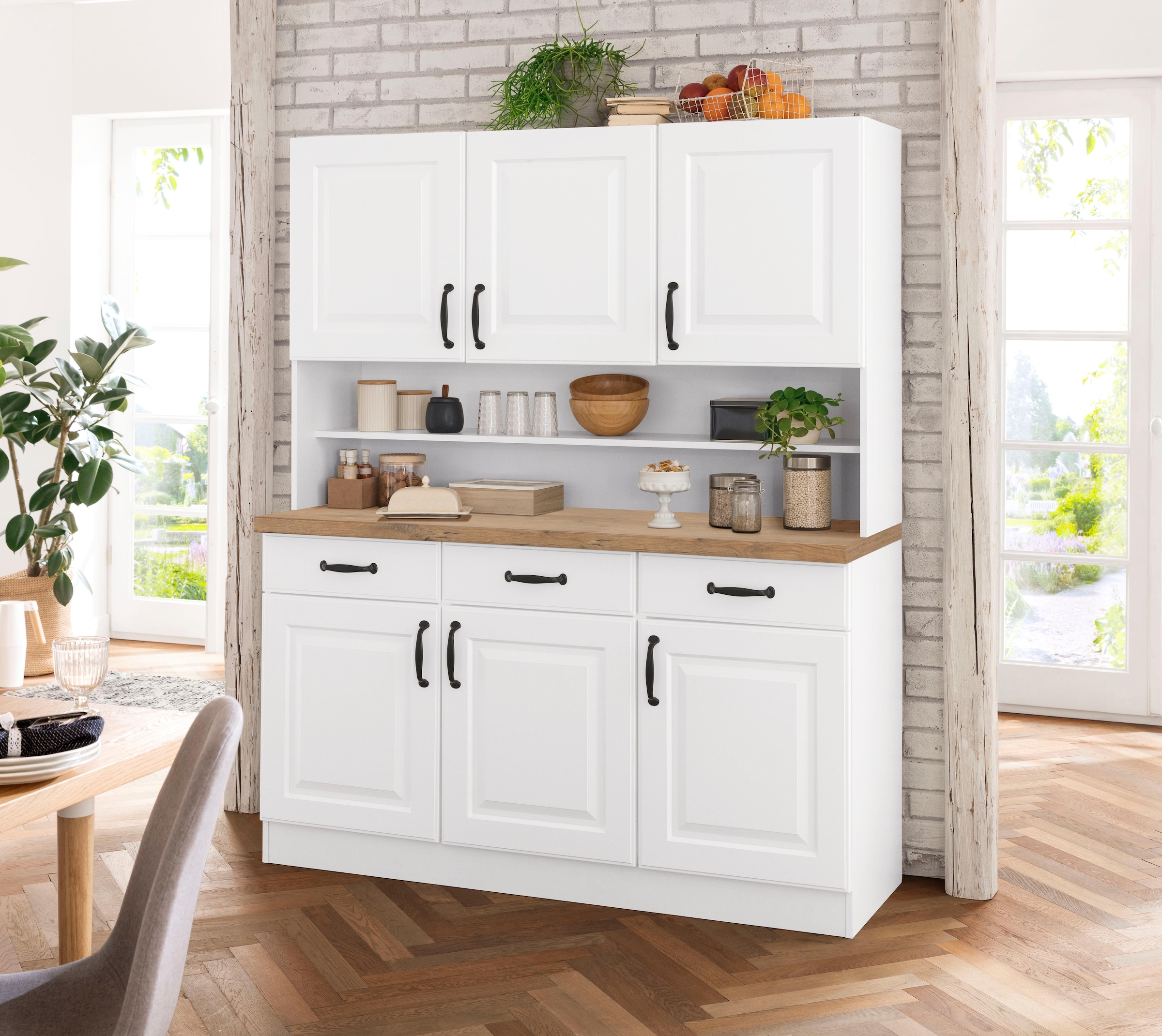 wiho Küchen Küchenbuffet »Erla, TOPSELLER« 150 cm breit mit Kassettenfront