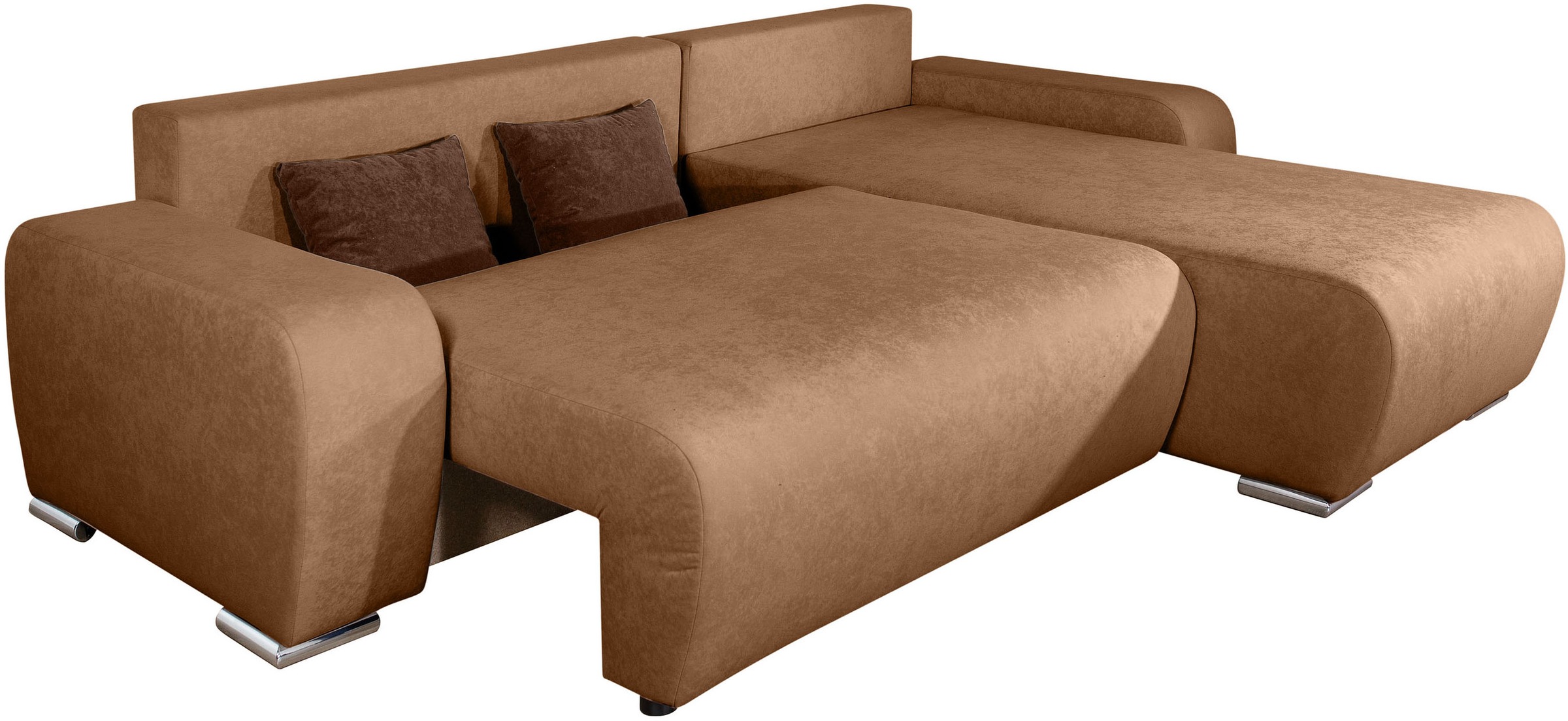 COLLECTION AB Ecksofa »Pia L-Form, B: 237 cm« Bettfunktion, Bettkasten & 2 Zierkissen, Federkern
