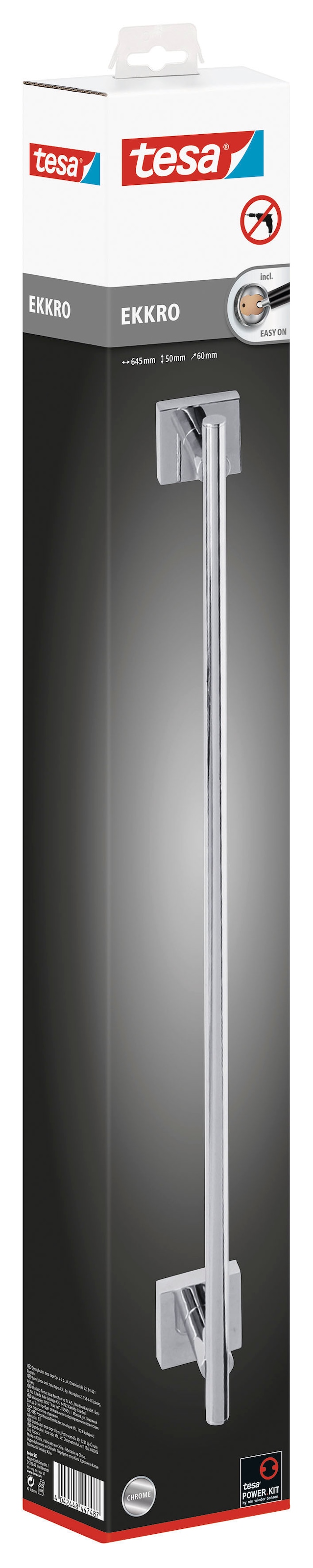 tesa Handtuchring »tesa ekkro Handtuchring« chrom 4,5 cm : 19,5 cm : 17,5 cm