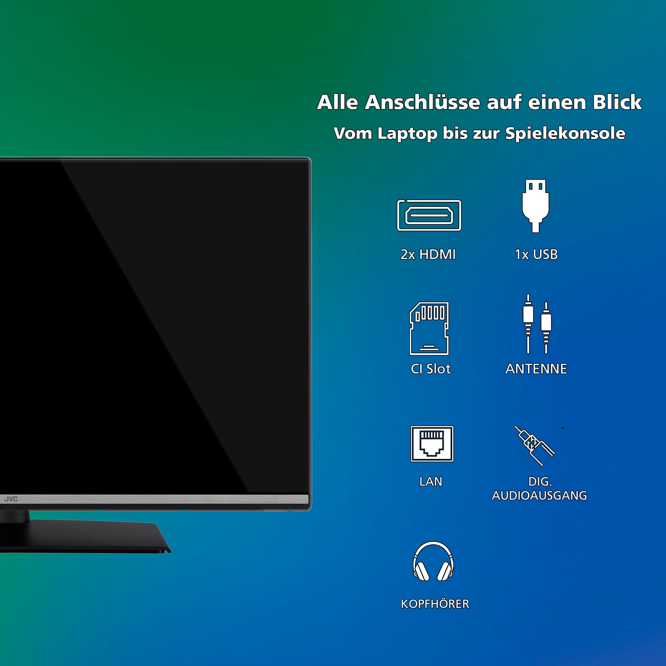 JVC DLED-Fernseher »LT-32VDF5455«, Full HD, Smart-TV
