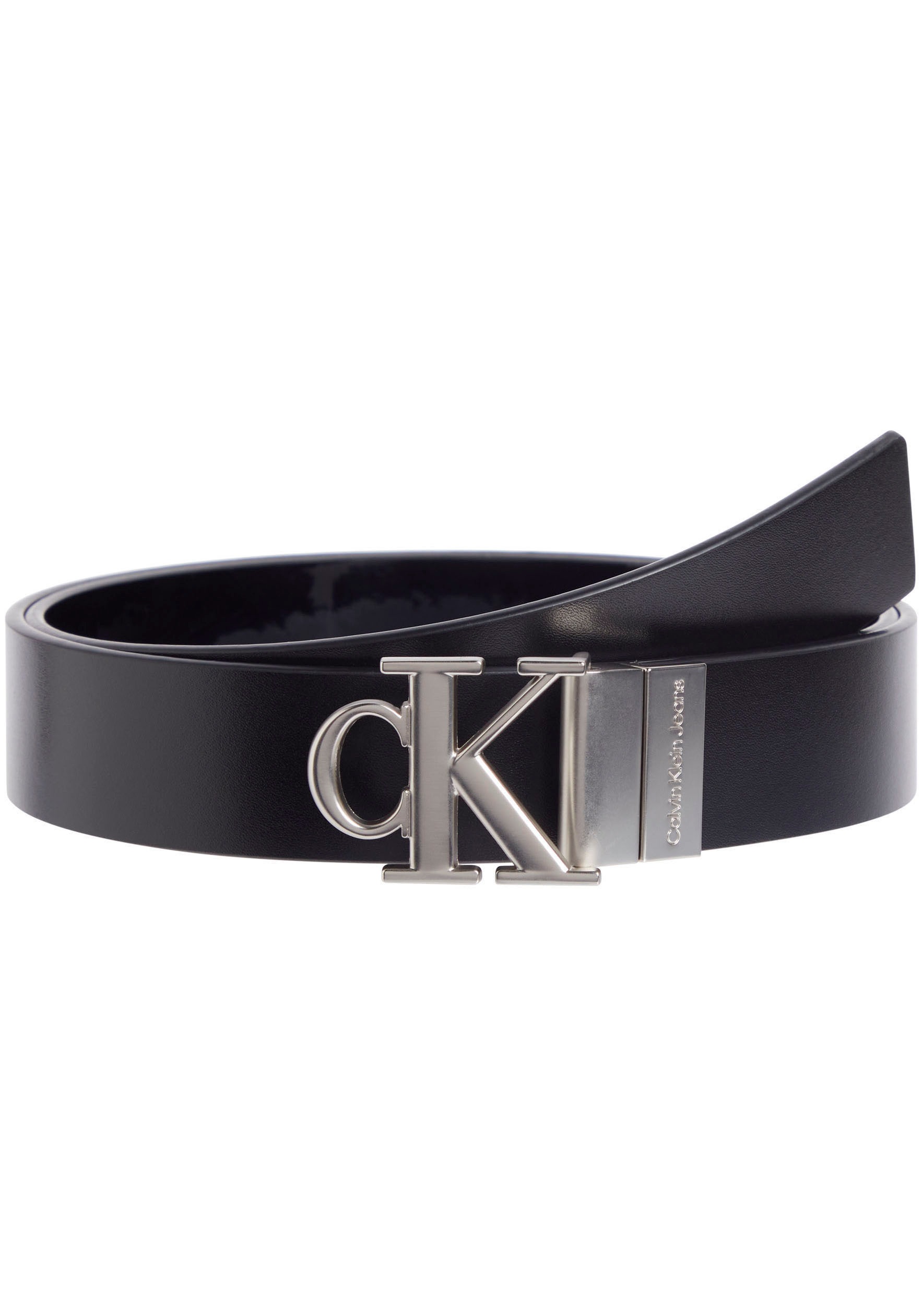 Calvin Klein Jeans Ledergürtel »MONO PL REV LTHR BELT 30MM«, Logoprägung am Verschluss