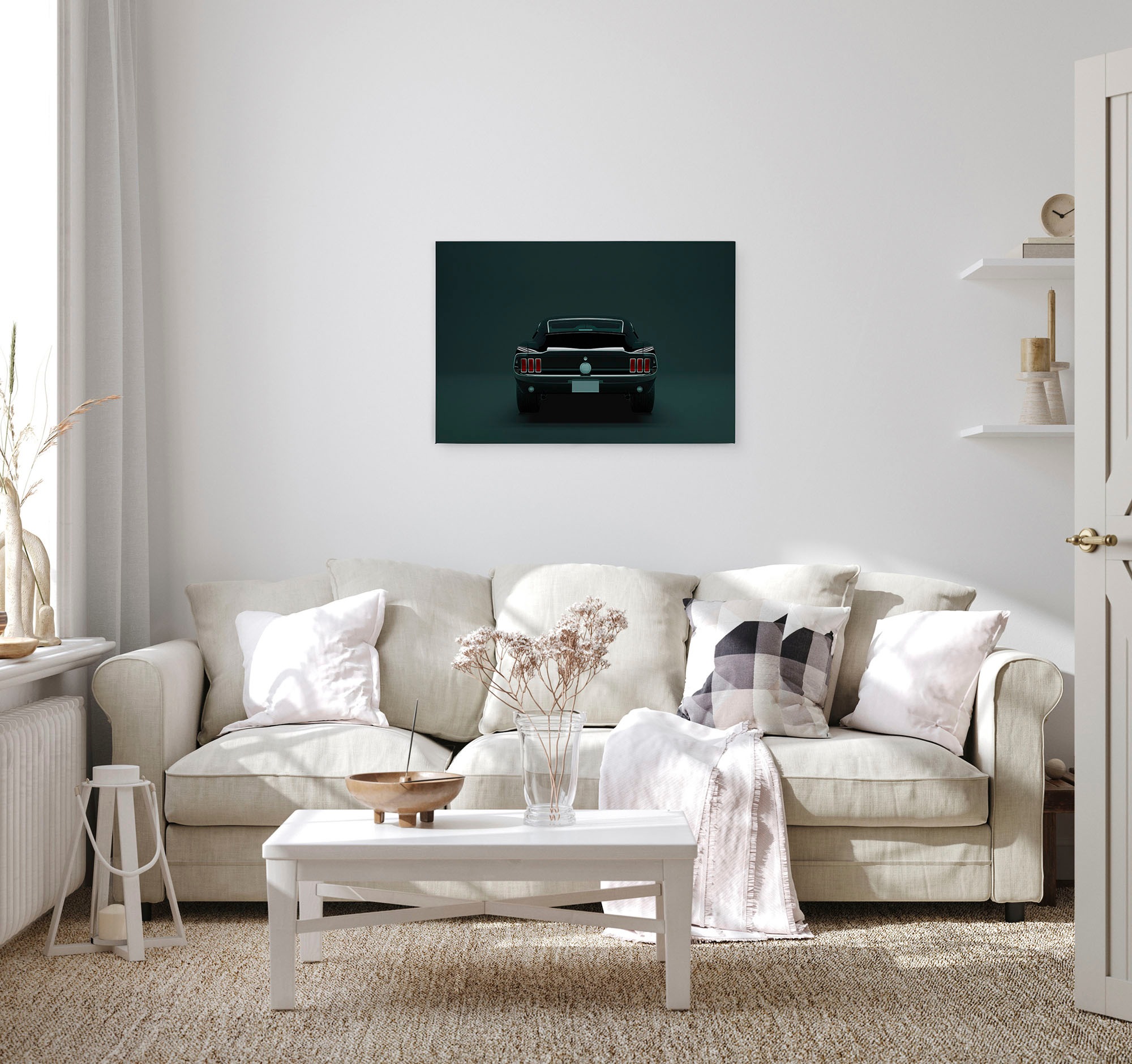 A.S. Création Leinwandbild »mustang 3«, Kunst-Auto-Kinder, (1 St.), Keilrahmen Bild Oldtimer Auto Leinwand-Bild Wohnzimmer modern Wandbild