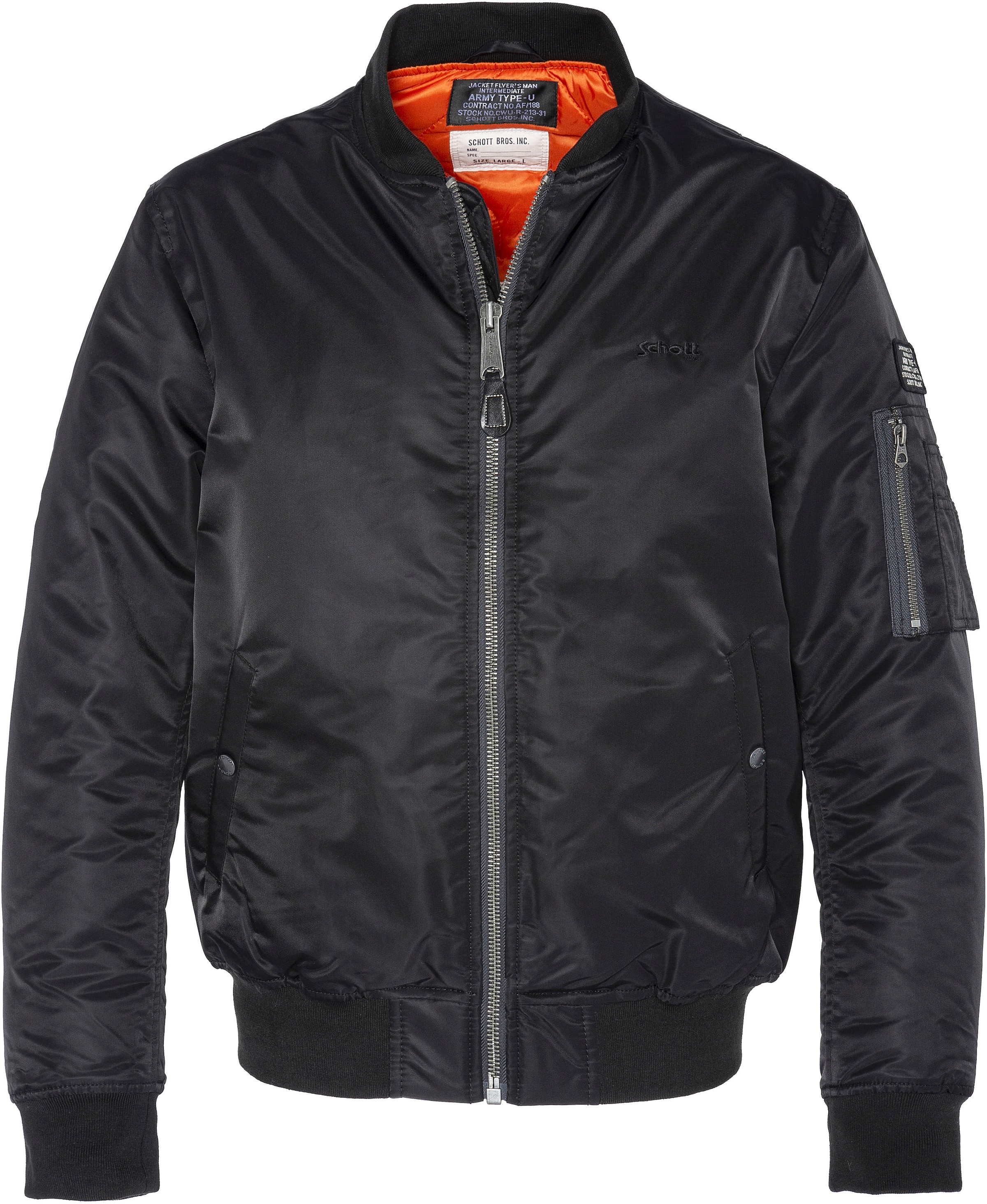 Schott NYC Bomberjacke »AIRFORCERS MA-1«, Ikonischer Fliegerjacke aus recyceltem Nylon, Men & Unisex möglich