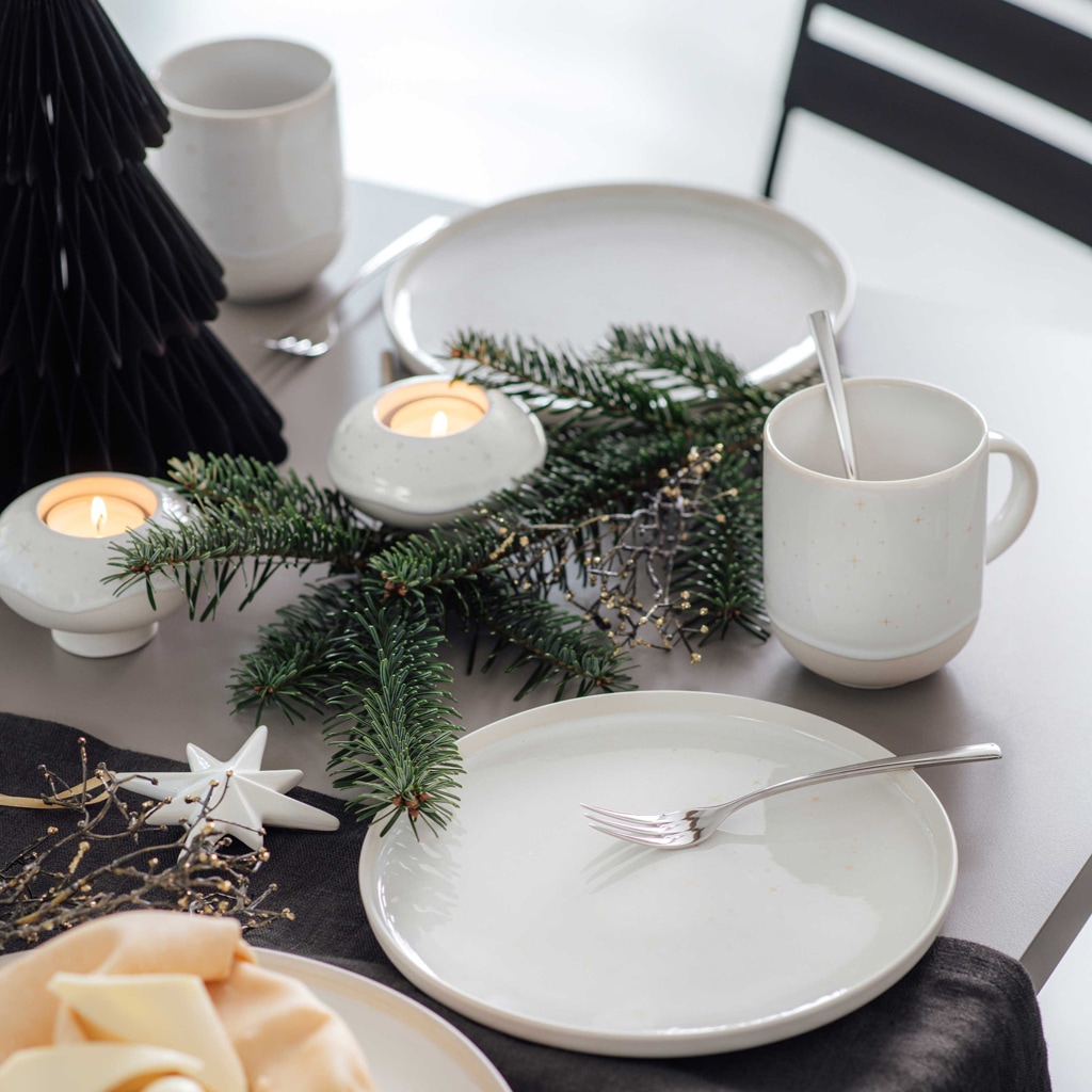 like. by Villeroy & Boch Becher »Henkelbecher Winter Glow 360 ml 6er Set beige«