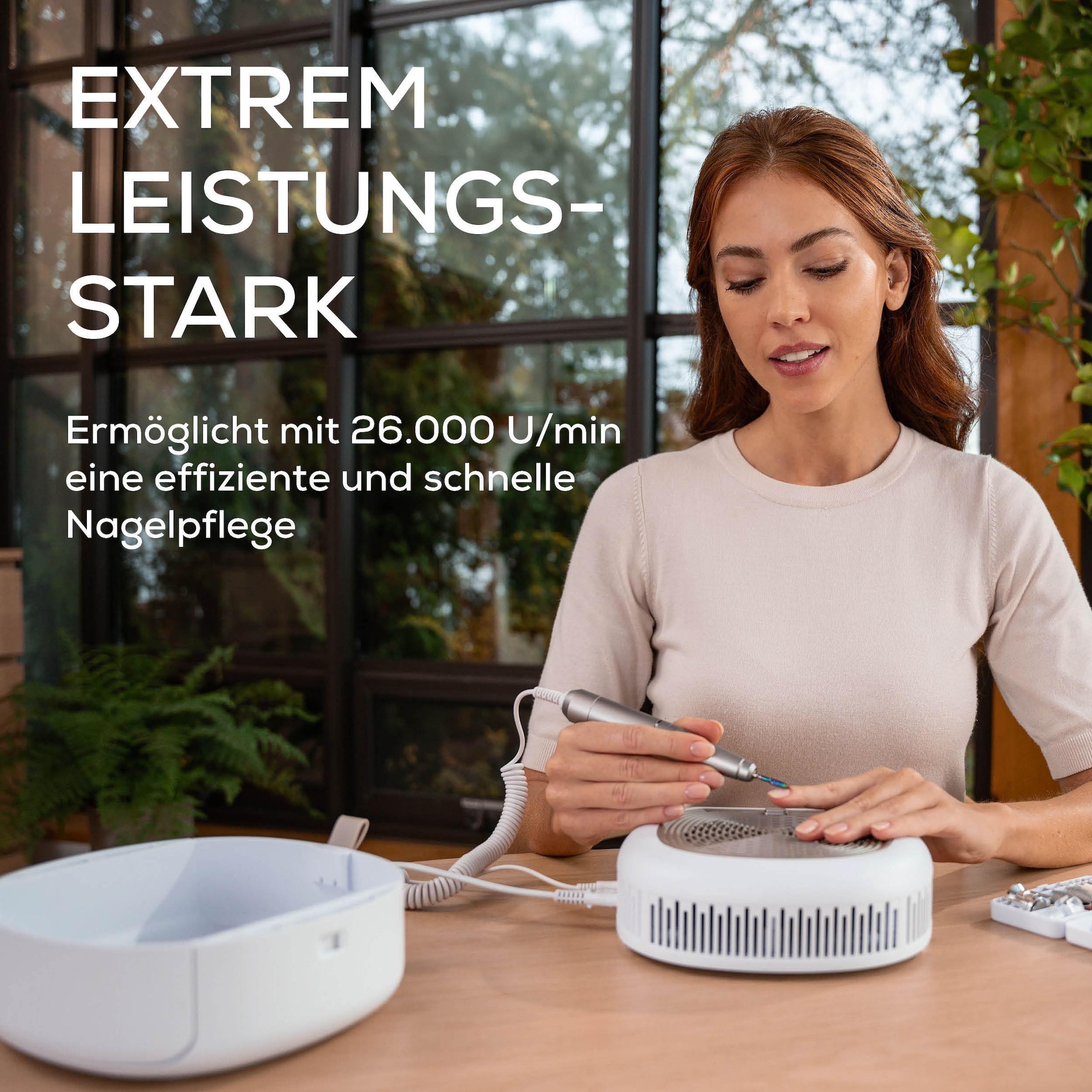 BEURER Maniküre-Pediküre-Set »MP 200, professionelle Maniküre-Pediküre-Station für zu Hause«, Mit Fräser, UV/LED-Lampe & Absaugung für Gel, Acryl