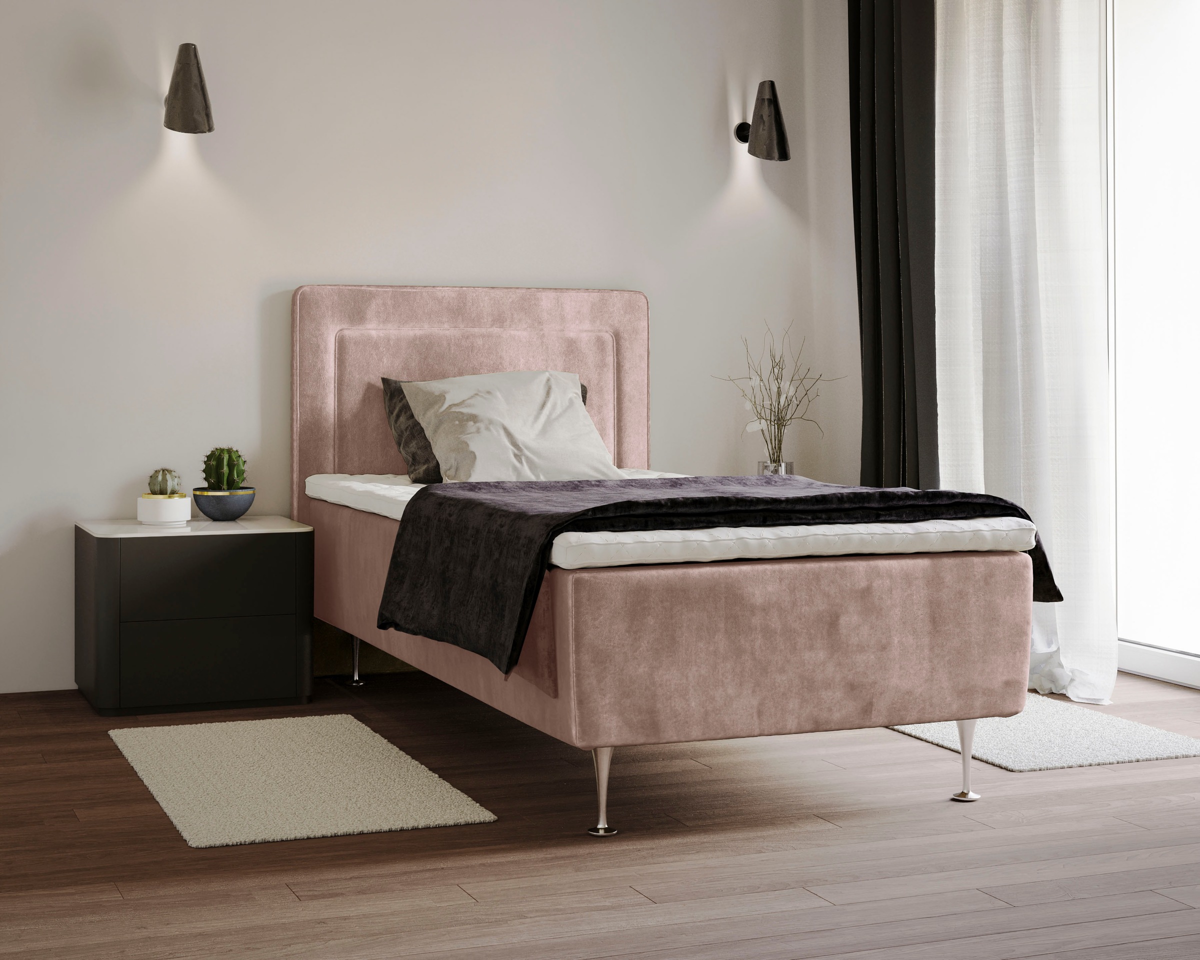 INOSIGN Boxspringbett »Hacer«, Topper, H2 oder H3 und in Breiten 70,80,90,120,140,160,180 wählbar