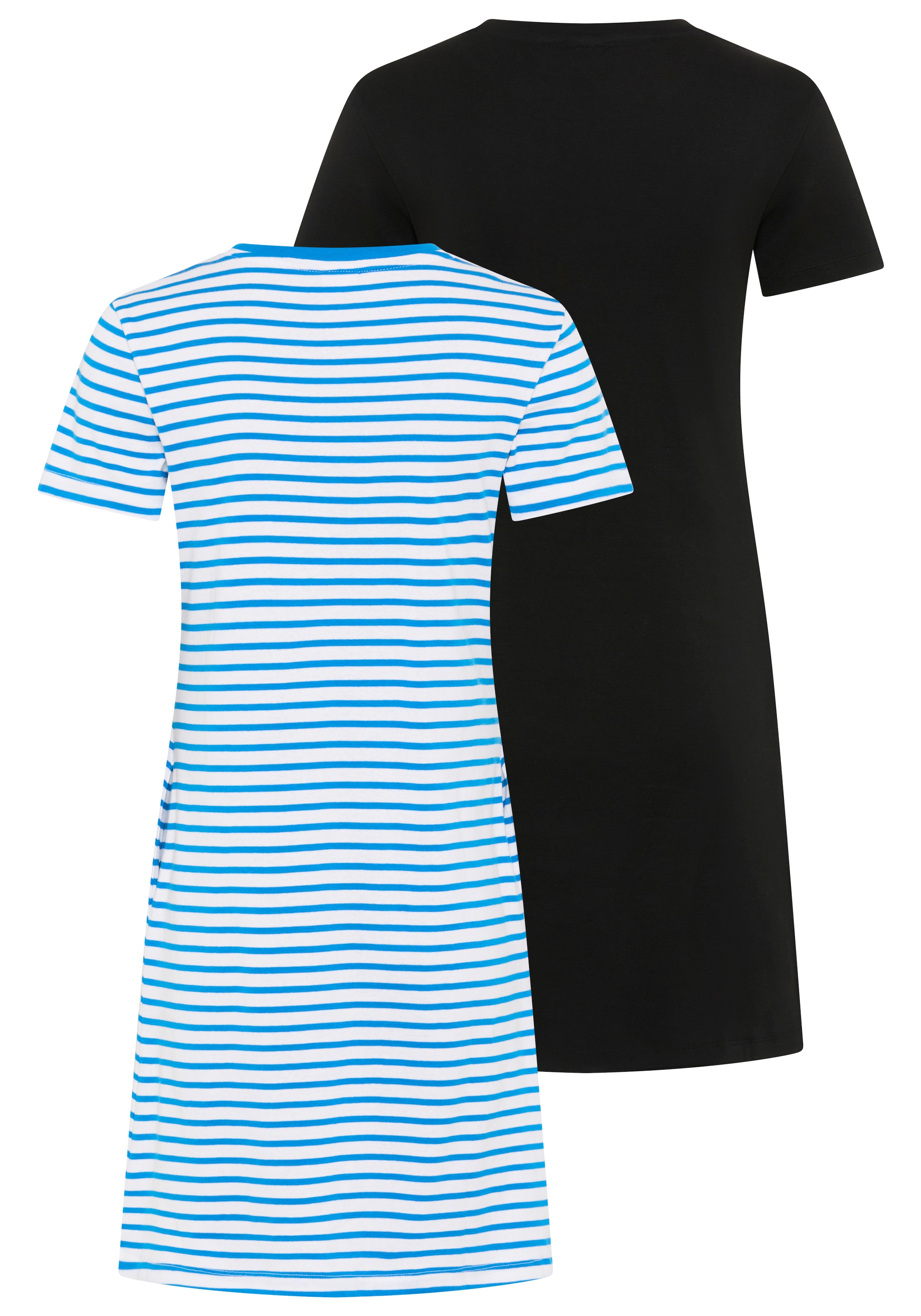 KangaROOS Shirtkleid Packung, Doppelpack, 2 tlg. Nahttaschen Basic Kleid im Doppelpack, für Casualmode und Streetwear