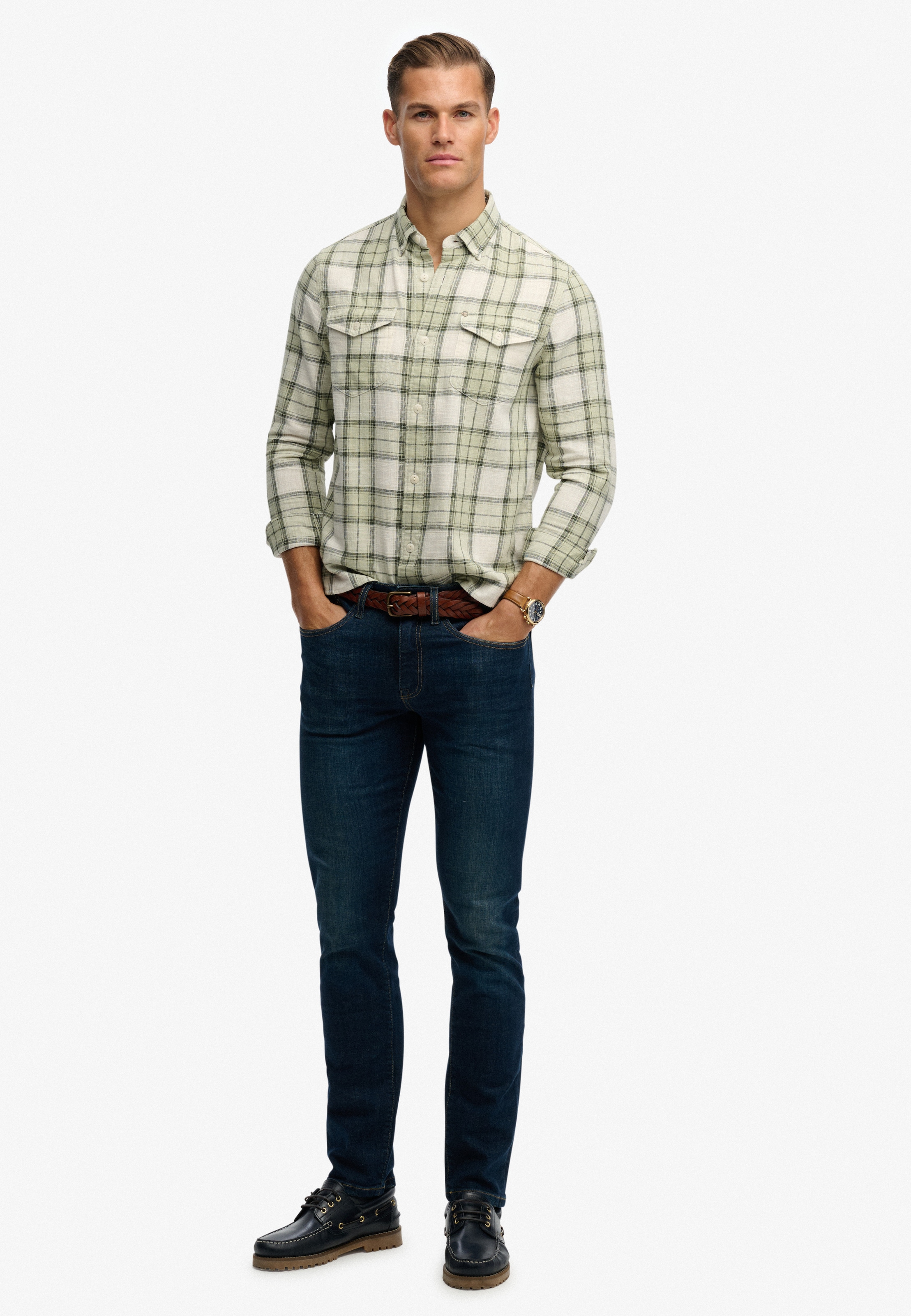 Superdry Langarmhemd »MERCHANT LITE CHECK SHIRT« mit Knopfleiste, aus Baumwolle, Regular Fit, kariertes Design