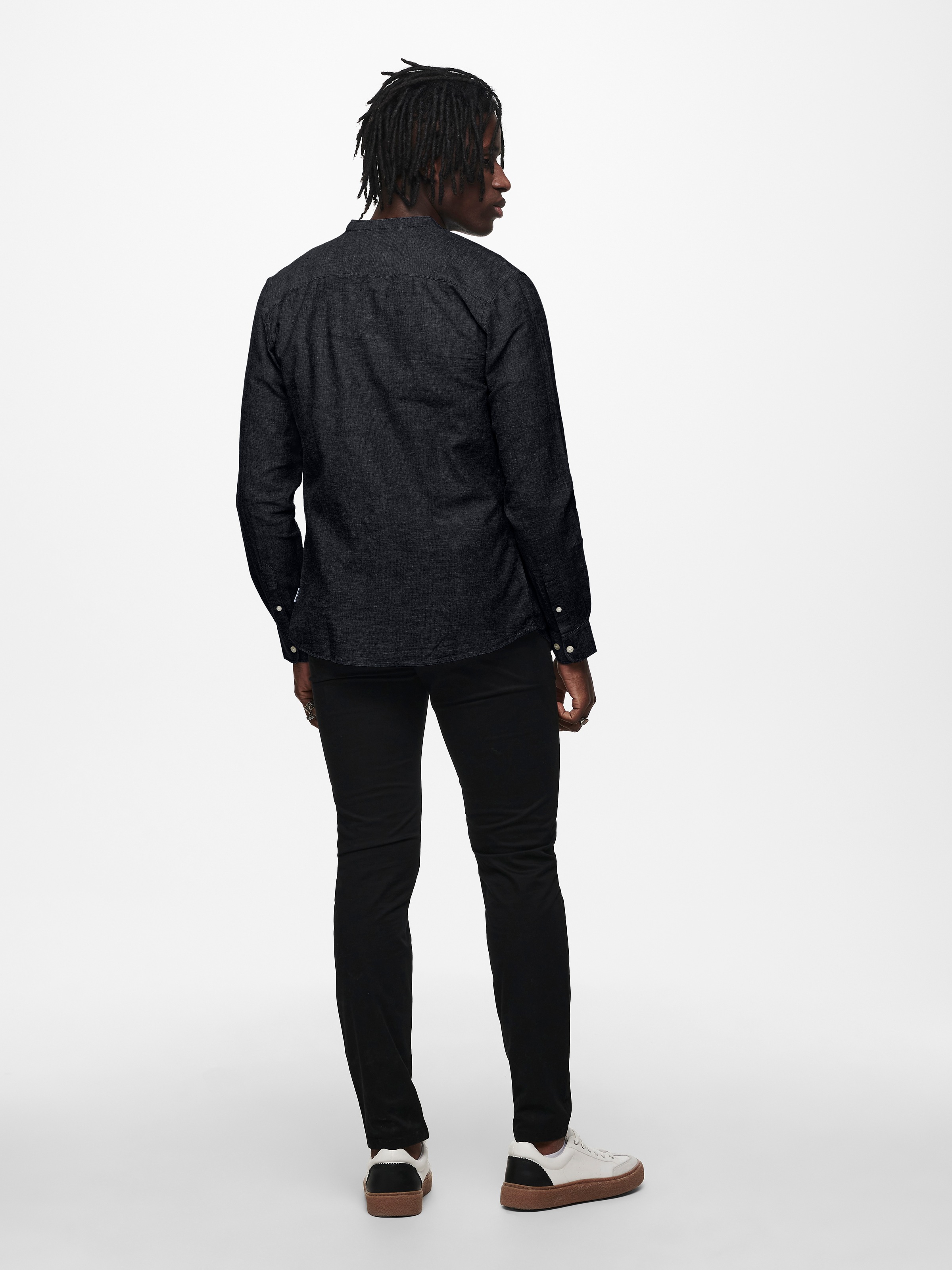ONLY & SONS Langarmhemd »ONSCAIDEN LS SOLID LINEN MAO SHIRT NOOS«