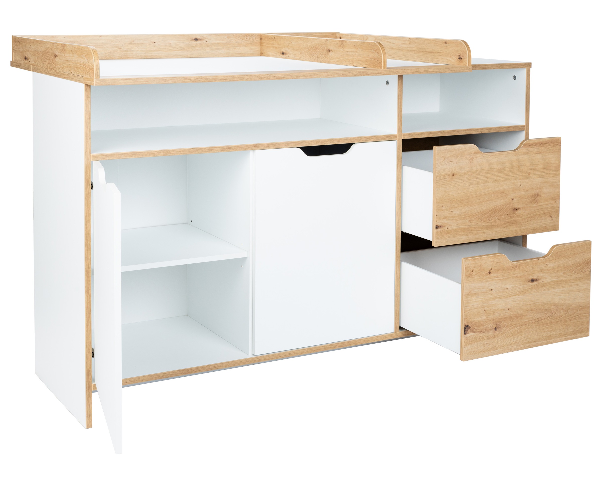 arthur berndt Babymöbel-Set »Babyzimmer Set »Maxim« 3-teilig«, (Set, 3 tlg., Babymöbel-Set »Maxim«), Gedämpfte Türen und Schubkästen
