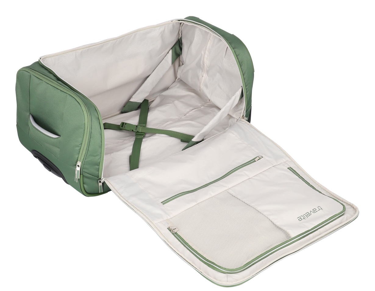 travelite Reisetasche »MIIGO Rollenreisetasche«, Bodengriff, Kantenschutz, Packgurte