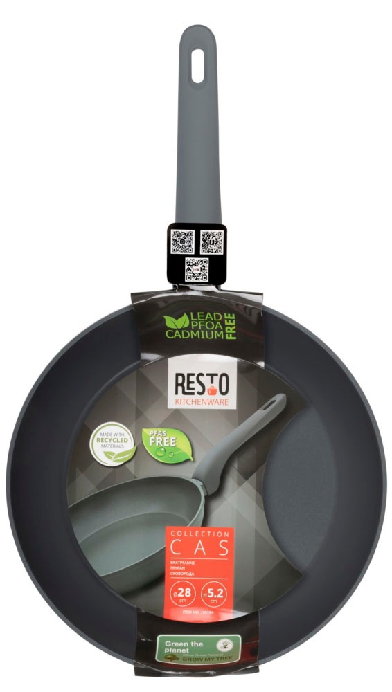 RESTO Kitchenware Bratpfanne »Cas, Universalpfanne mit ergonomischem Soft-Touch Griff«, Aluminium, (1 tlg.), mit keramischer Antihaftbeschichtung, PFAS-frei