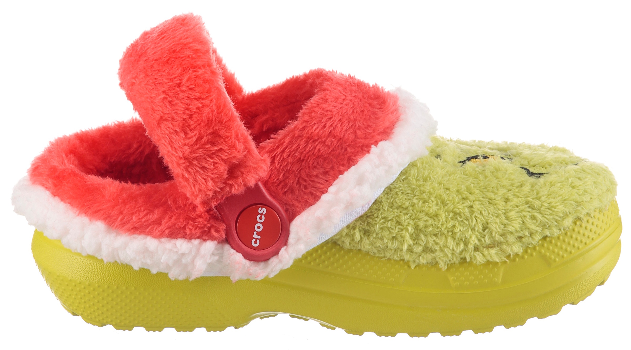 Crocs Clog »Kid's The Grinch Classic Lined Clog«  Hausschuh, Weihnachtsschuh mit Grinch Motiv