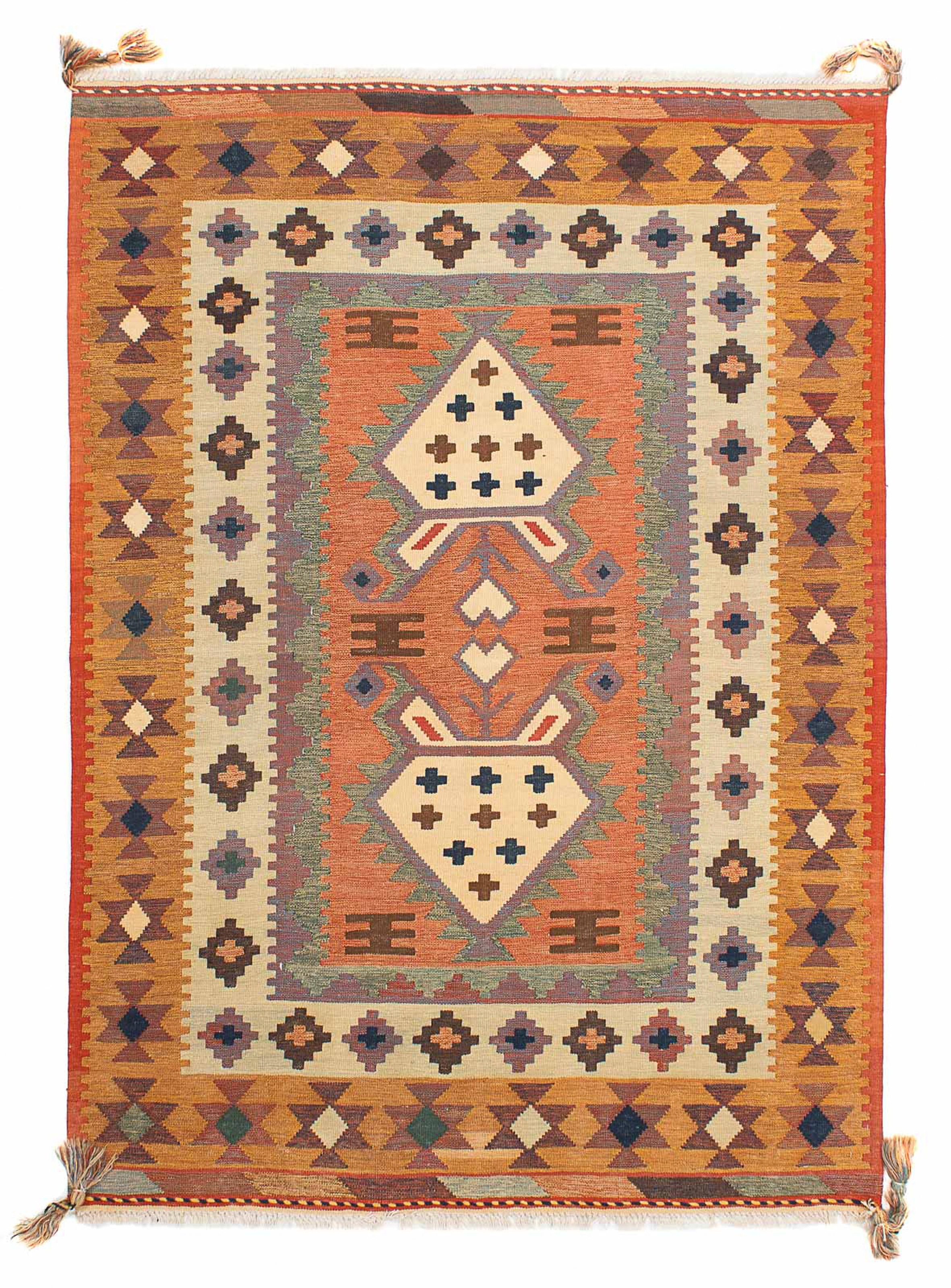 morgenland Wollteppich »Kelim - Oriental - 205 x 144 cm - mehrfarbig«, rech günstig online kaufen