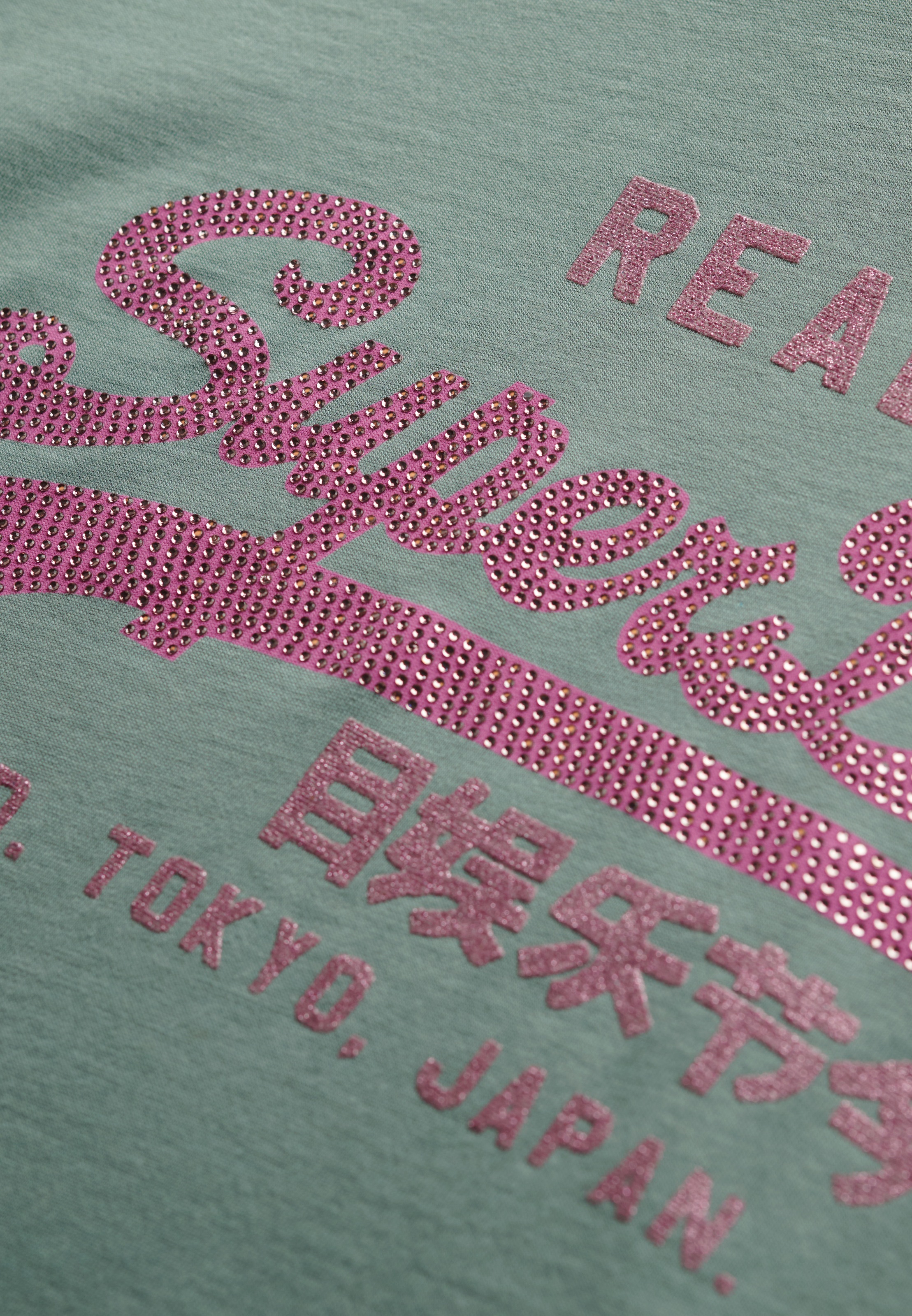 Superdry Kurzarmshirt »VL RHINESTONE SLIM TEE«