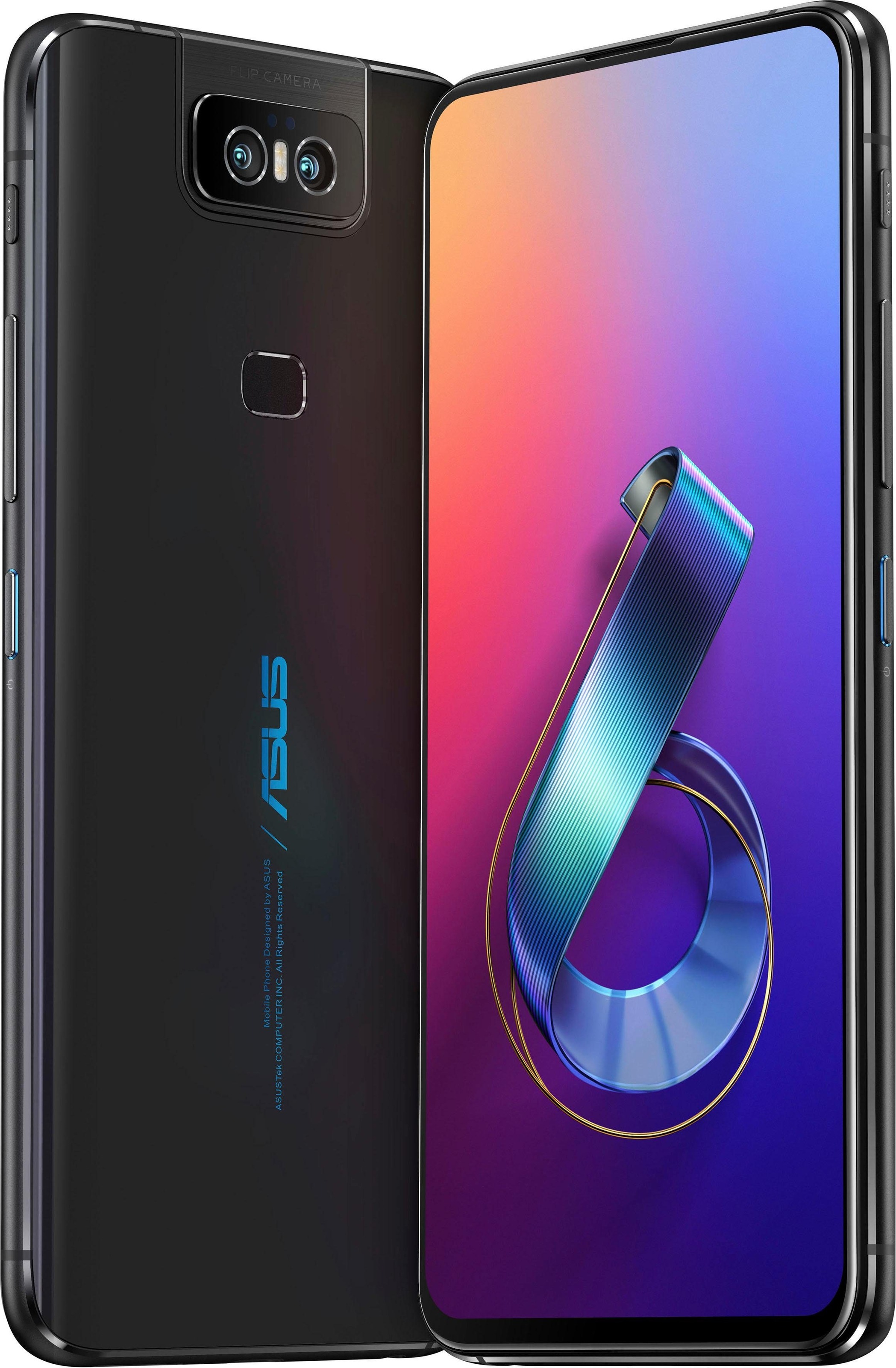 Asus Smartphone »Zenfone 6«, Midnight Black, 16 cm/6,4 Zoll, 256 GB Speicherplatz, 48 MP Kamera