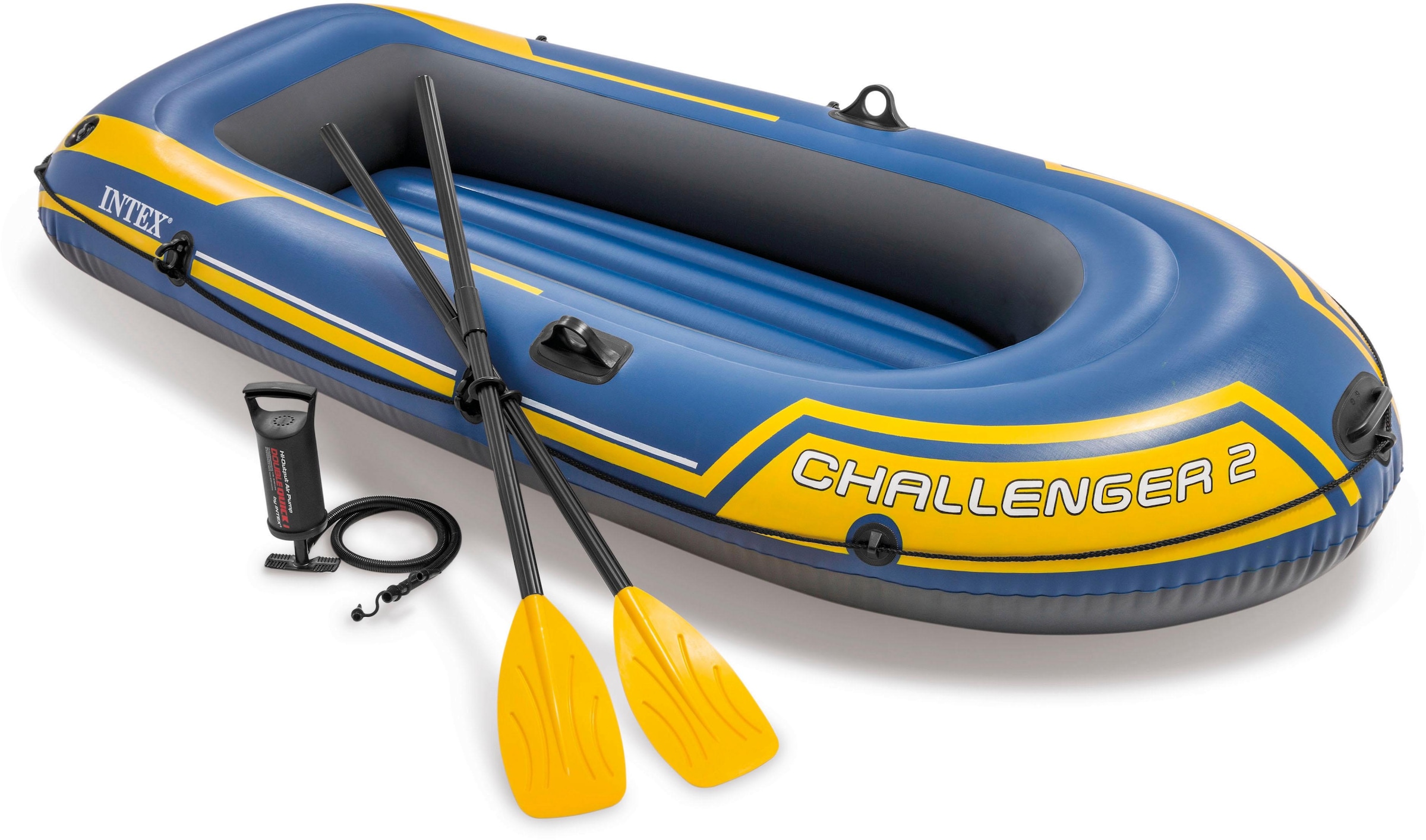 bestellen jetzt »Challenger mit Schlauchboot 2 und Luftpumpe) (Set, Intex 2«, Paddeln