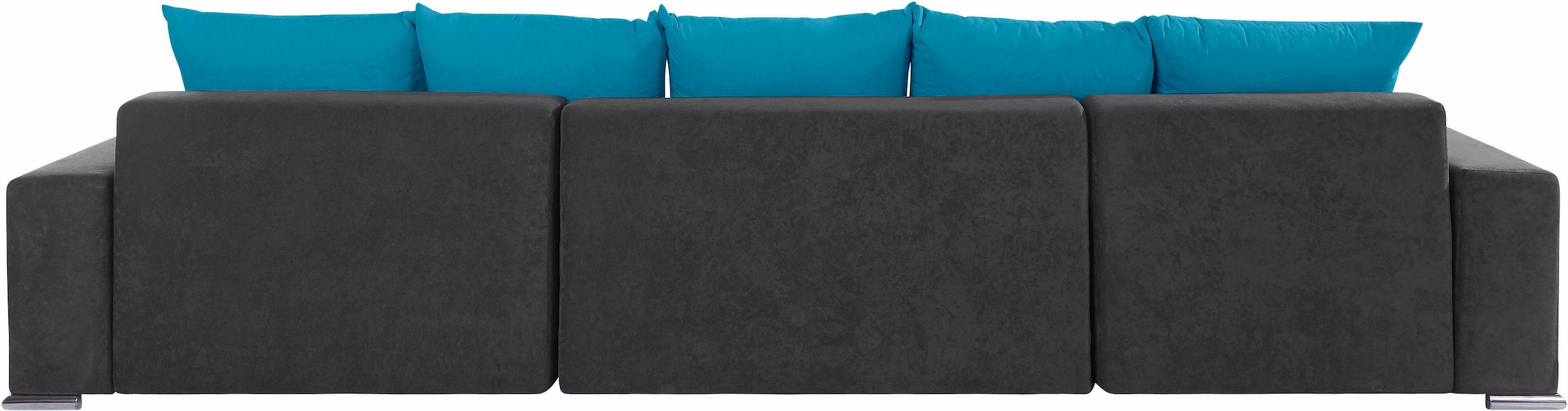 COLLECTION AB Wohnlandschaft »XXL-Josy U-Form, Breite 333 cm, mit 2 Recamieren 77 & 97 cm«, inkl. Bettfunktion, Bettkasten, mit 5 gleich großen Rückenkissen
