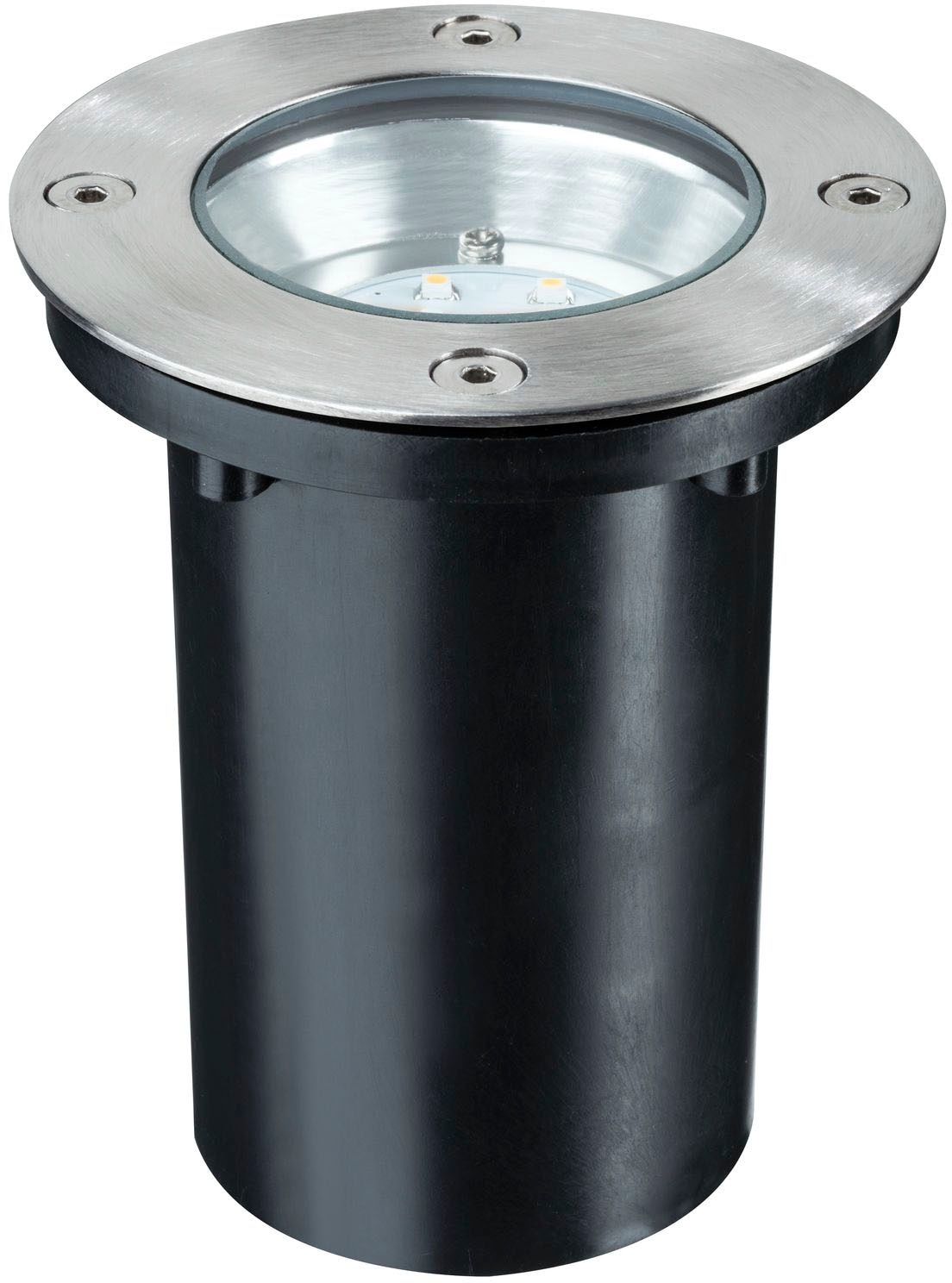 Paulmann LED Einbauleuchte »Outdoor 230V Boden rund LED 1,2W 2700K 110mm Edelstahl/Metall«, 1 flammig, Outdoor 230V Boden rund LED 1,2W 2700K 110mm Edelstahl/Metall